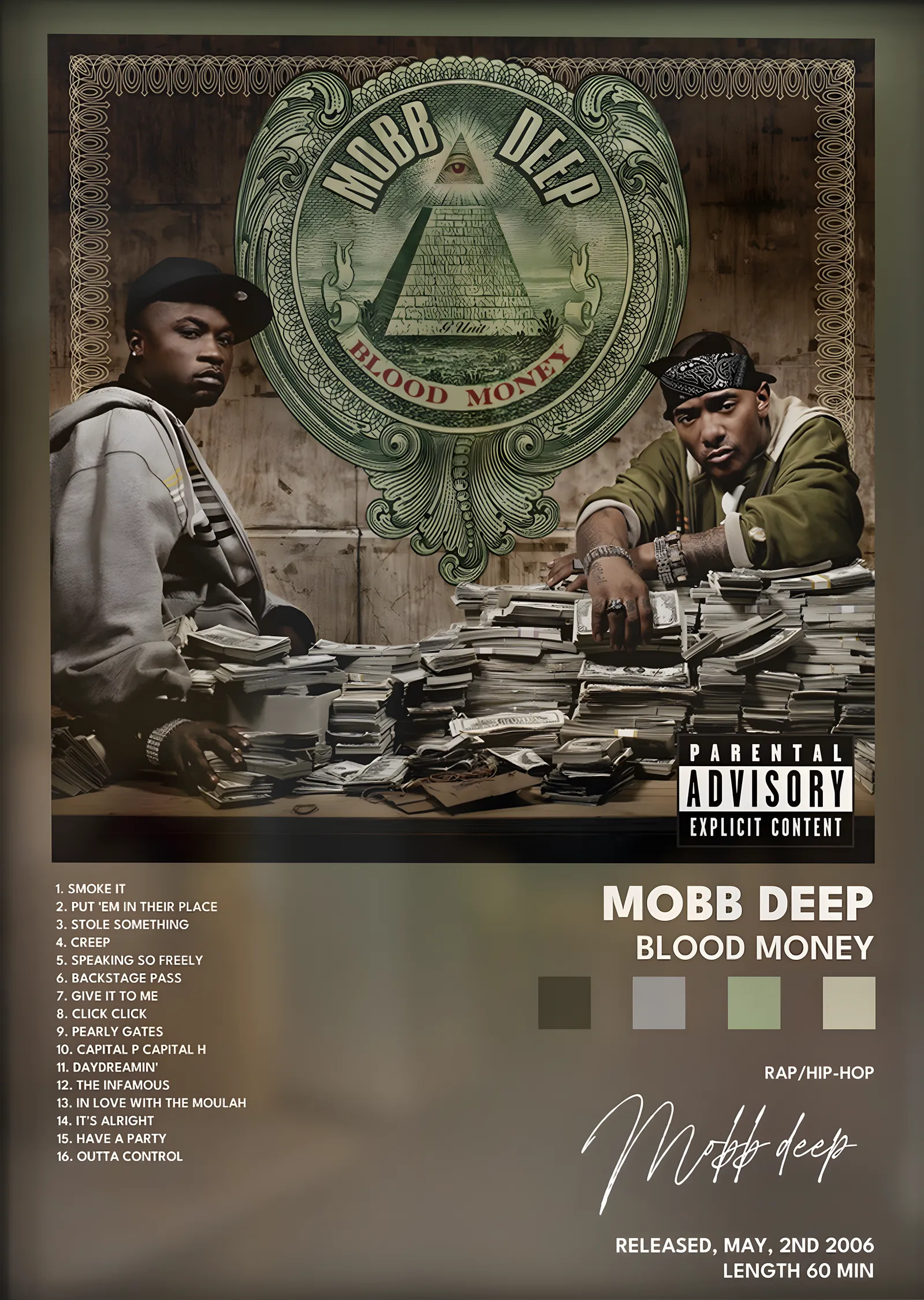 Mobb Deep: Blood Money metal tablo