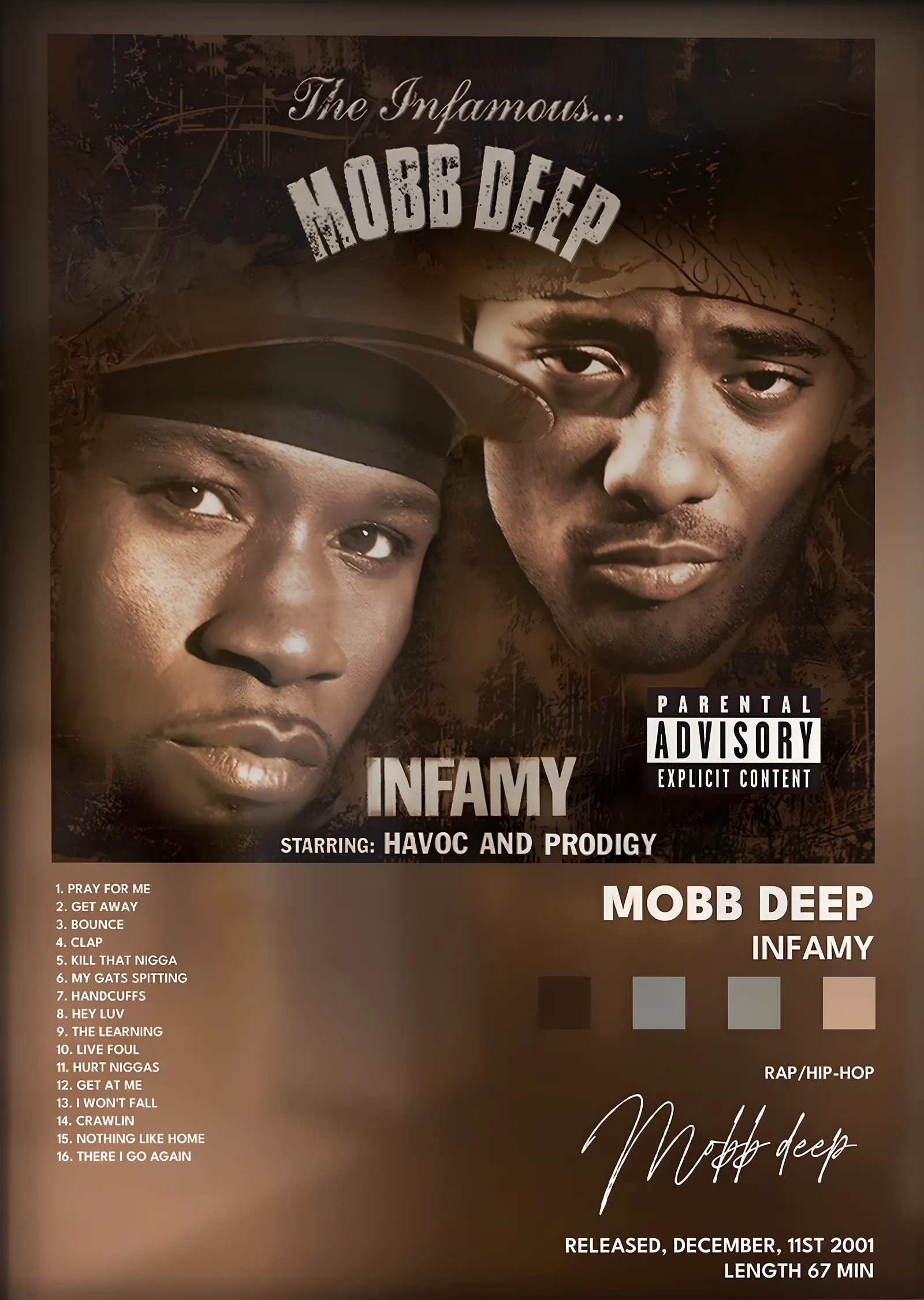 Mobb Deep: Infamy metal tablo