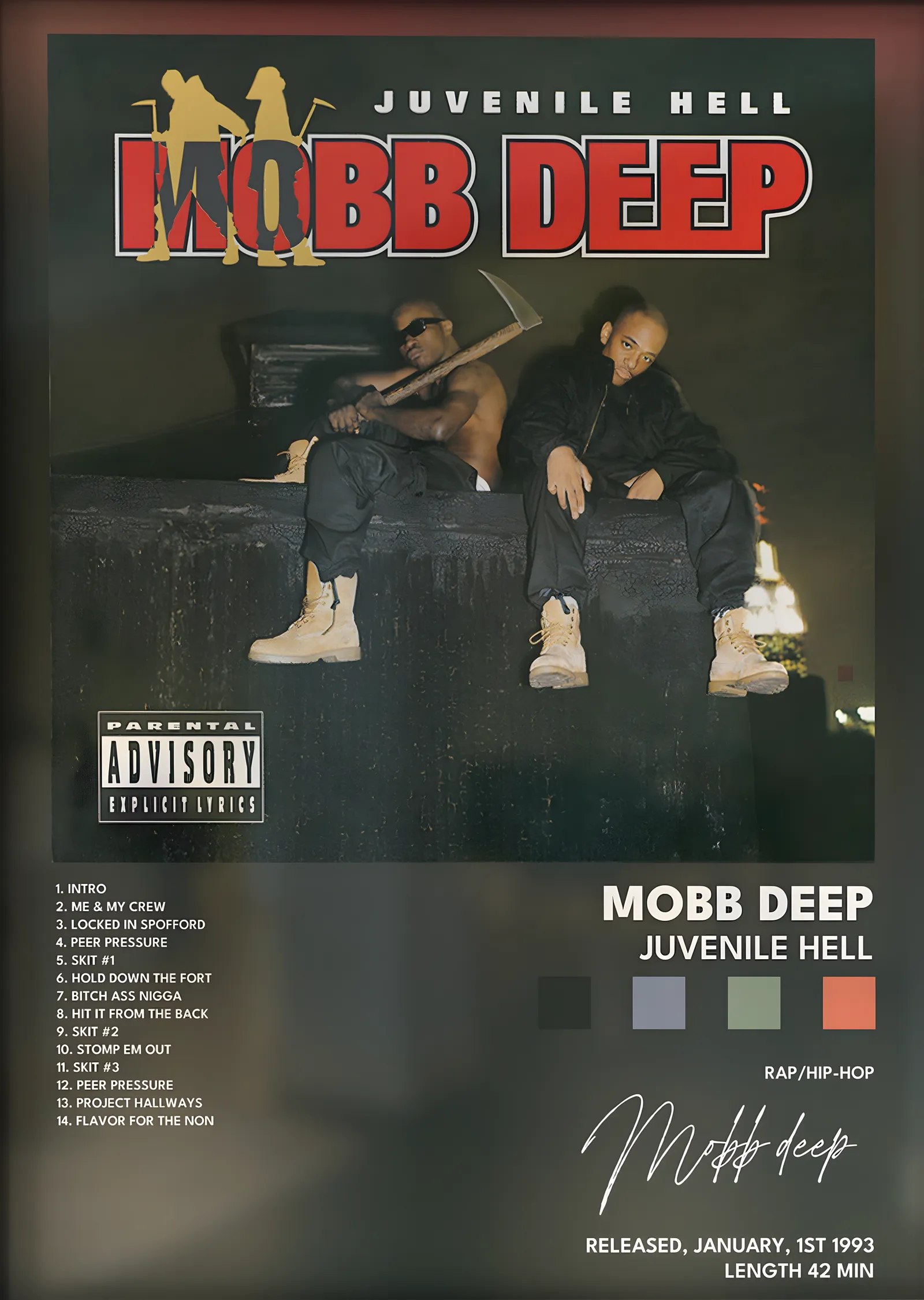 Mobb Deep: Juvenile Hell metal tablo