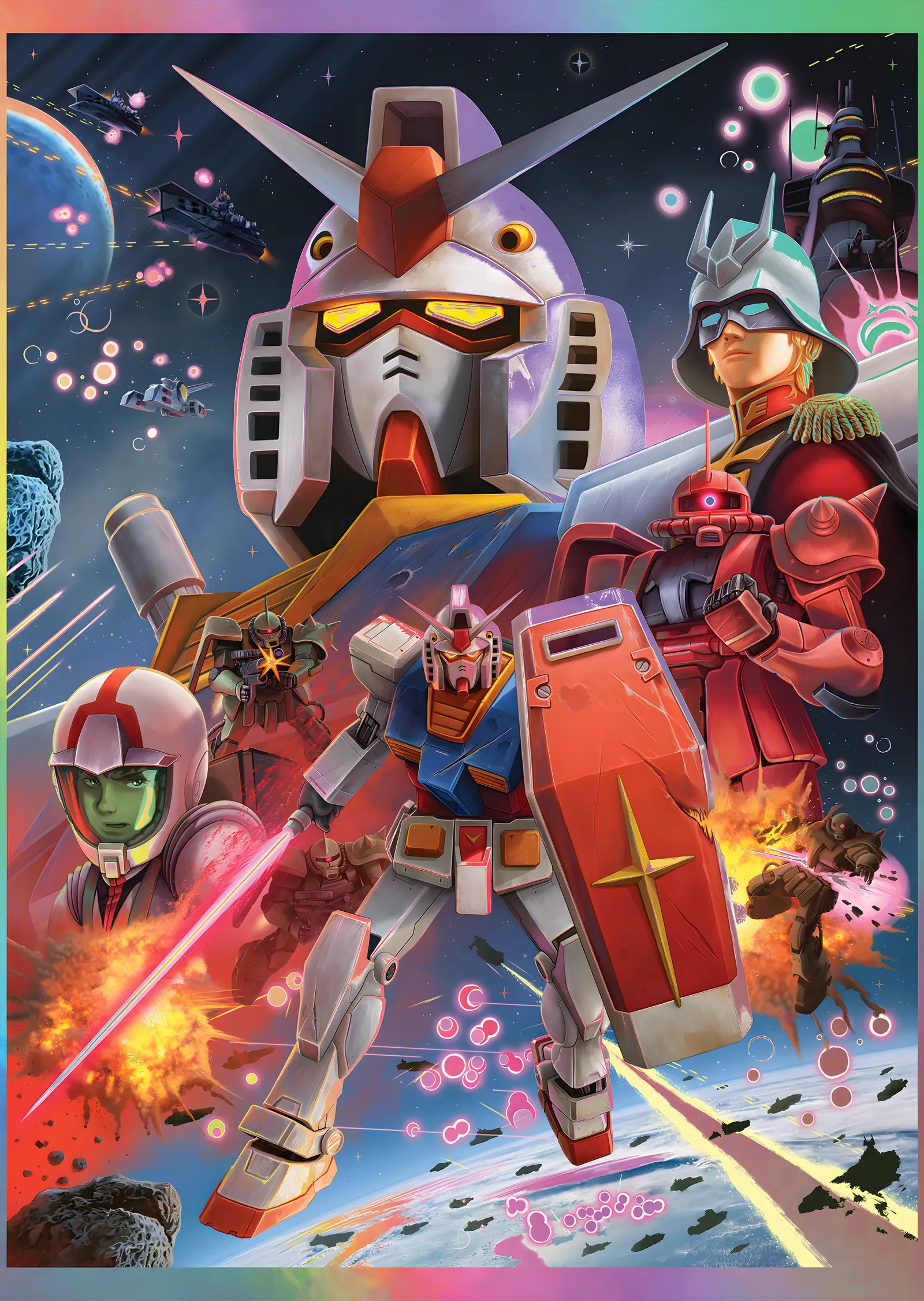 Mobile Suit Gundam: RX-78-2 Uzay Muharebesi metal tablo