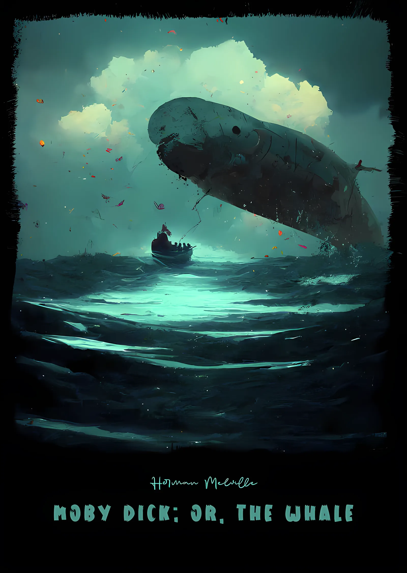 Moby Dick metal tablo