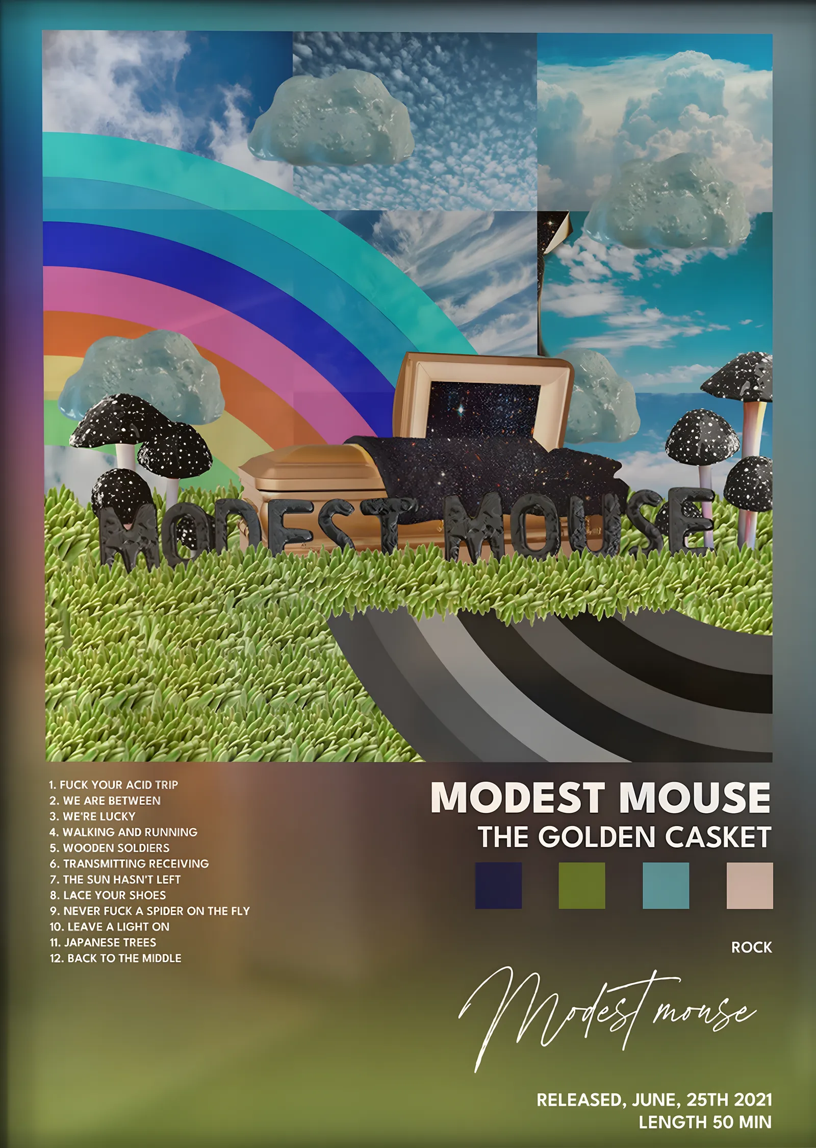 Modest Mouse: The Golden Casket metal tablo