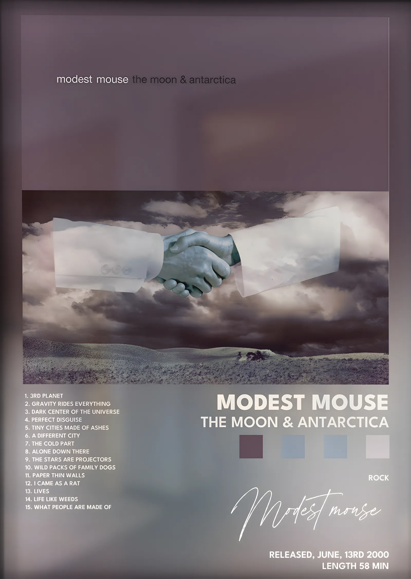 Modest Mouse: The Moon & Antarctica metal tablo