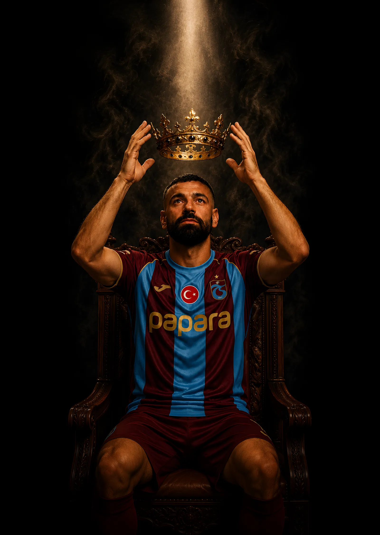 Mohamed Salah: Taçlı Taht Posteri metal tablo