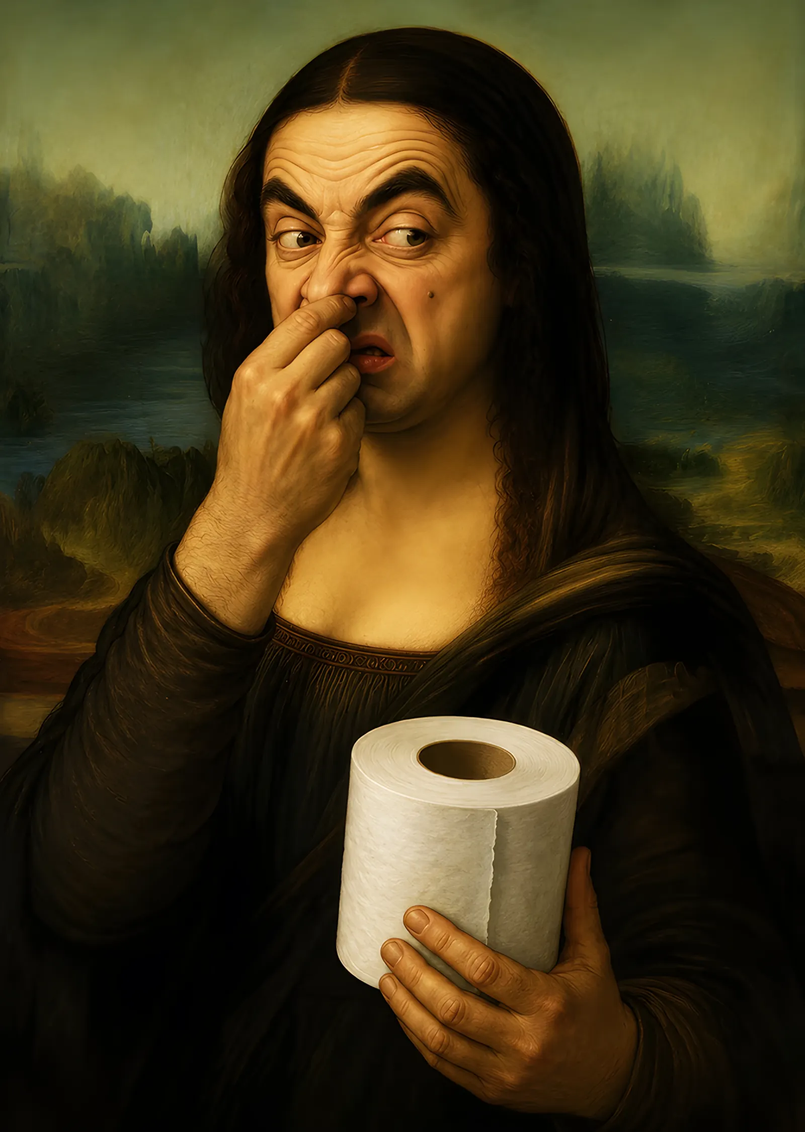 Mona Lisa Parodisi - Mr. Bean metal tablo