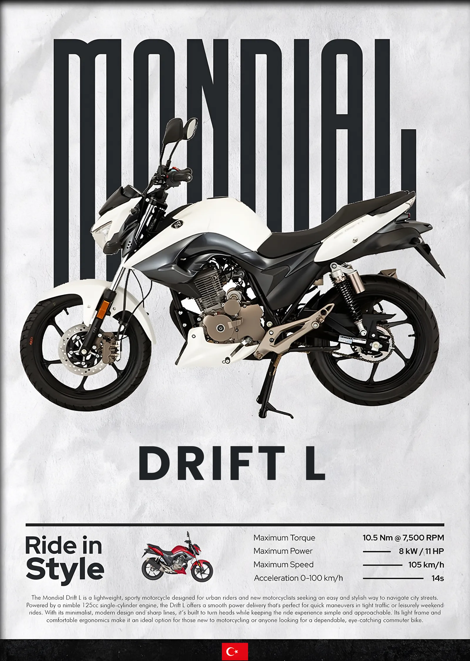 Mondial Drift L metal tablo