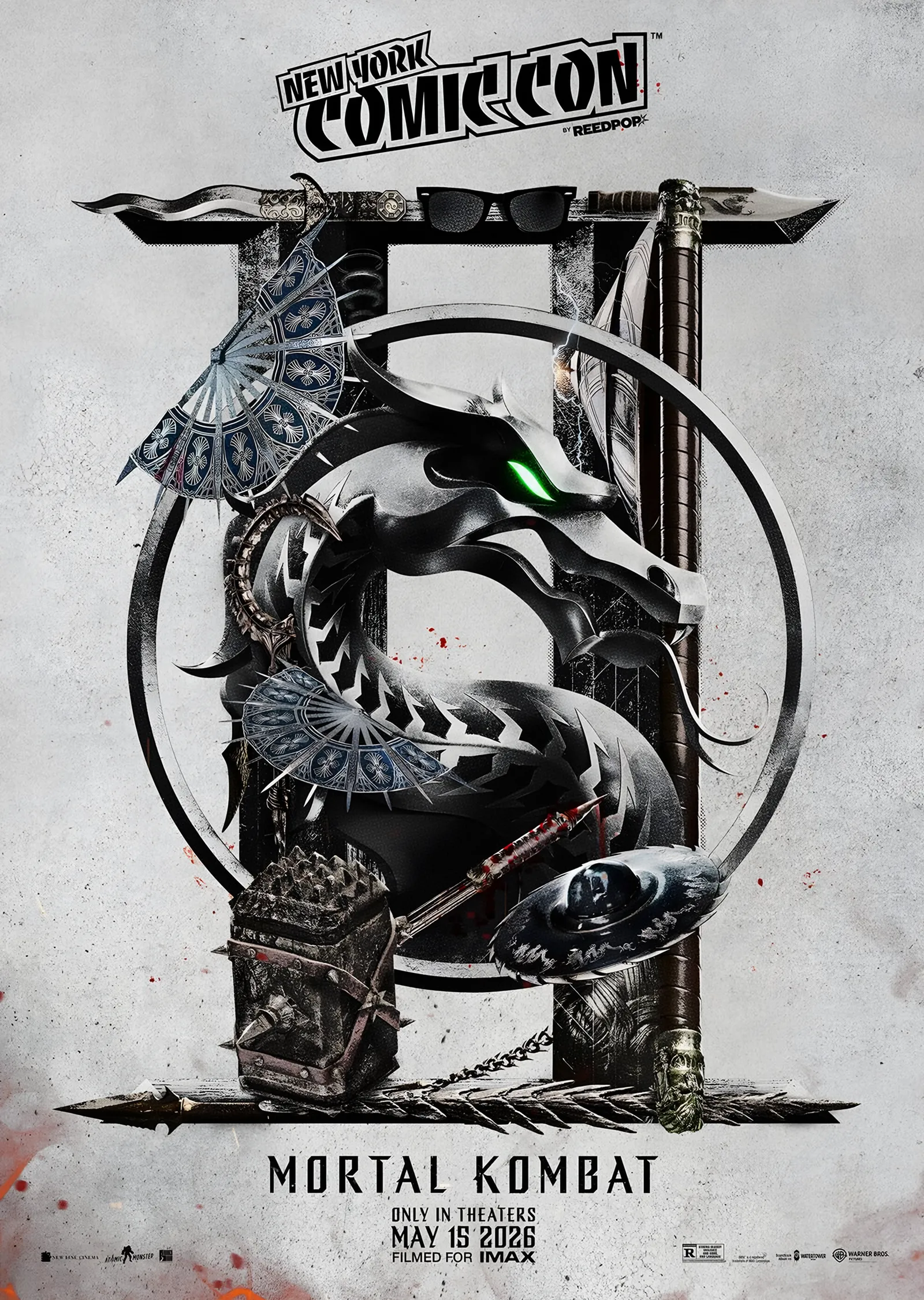 Mortal Kombat II Amblem Heykeli metal tablo