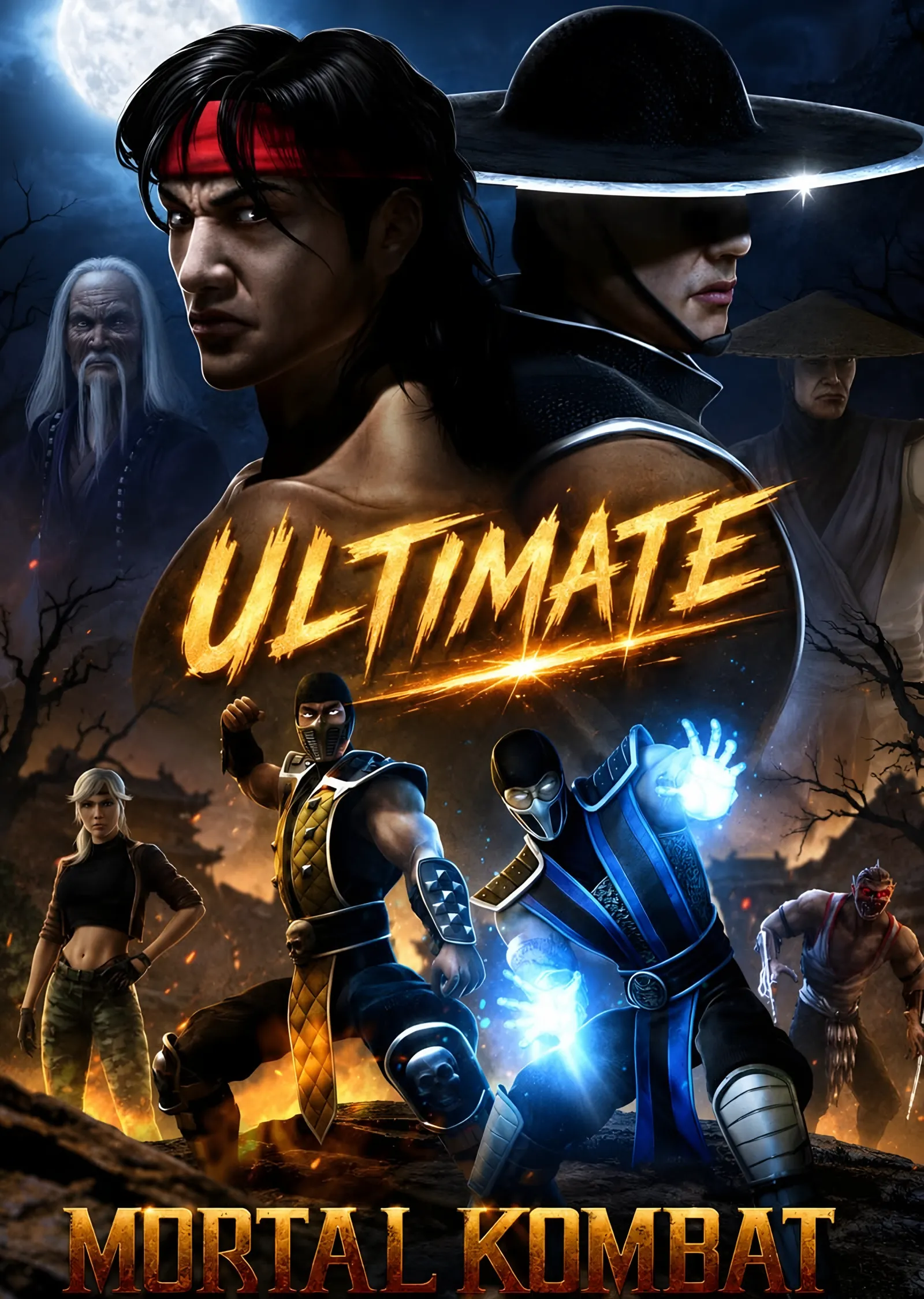Mortal Kombat Ultimate Kadro metal tablo