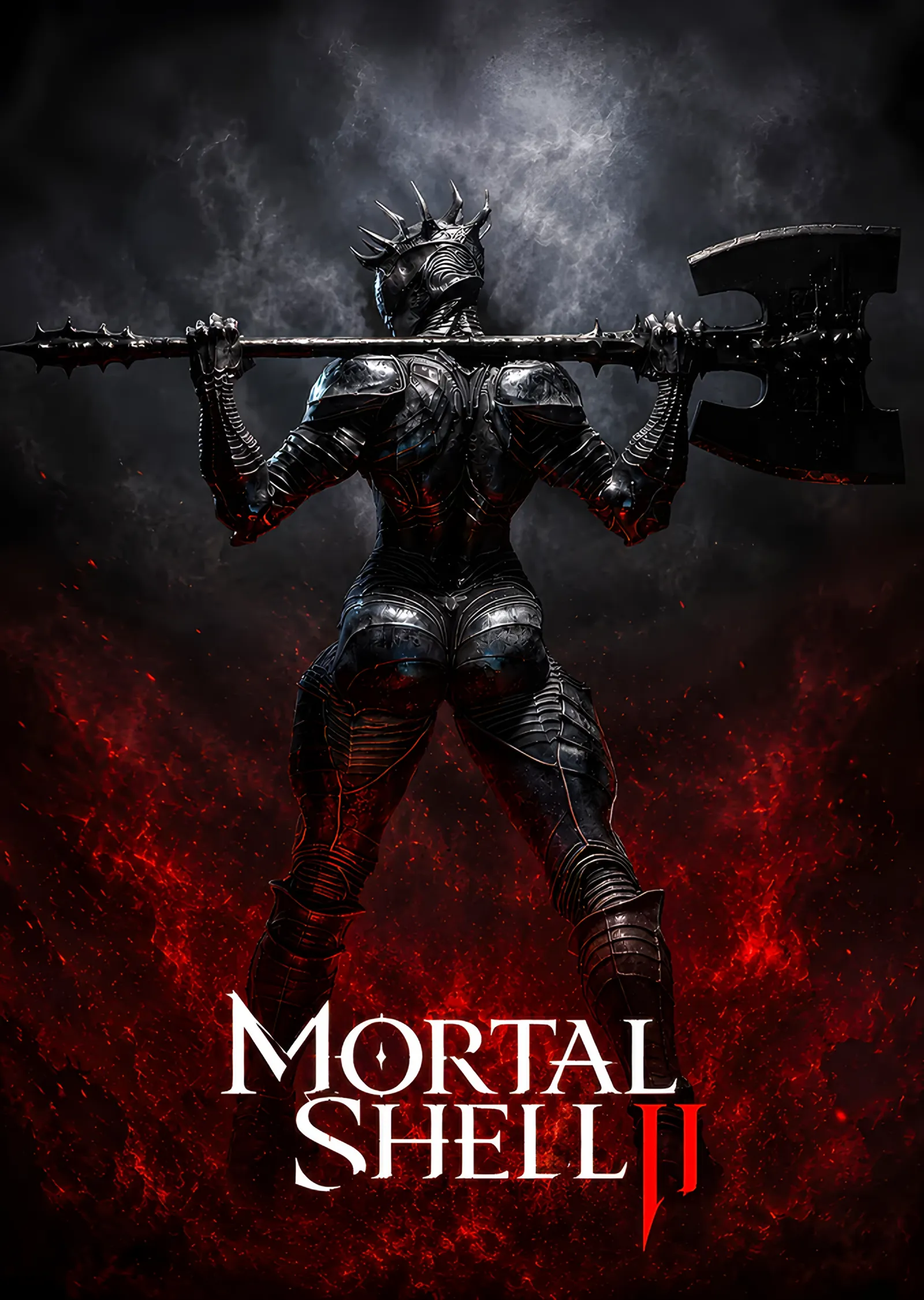 Mortal Shell II: Baltalı Zırhın Sırt Duruşu metal tablo