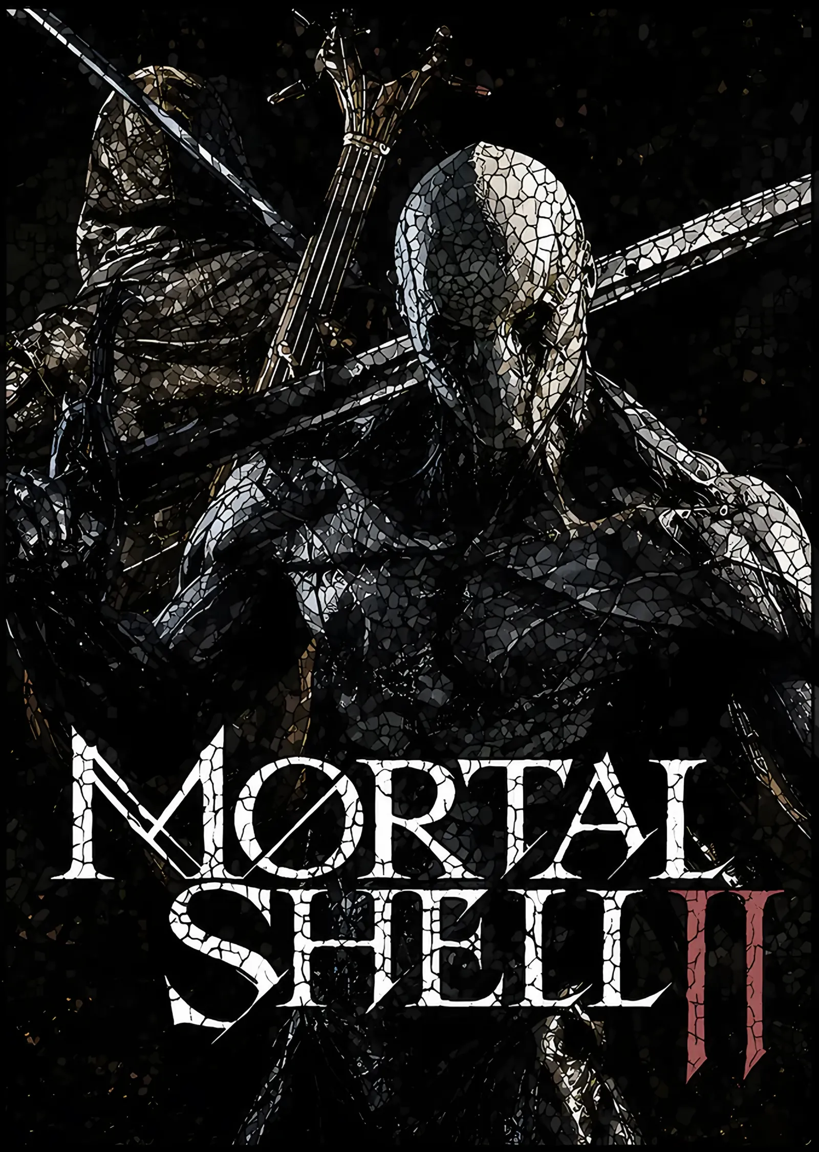 Mortal Shell II: Beyaz Maskeli Kara Savaşçı metal tablo