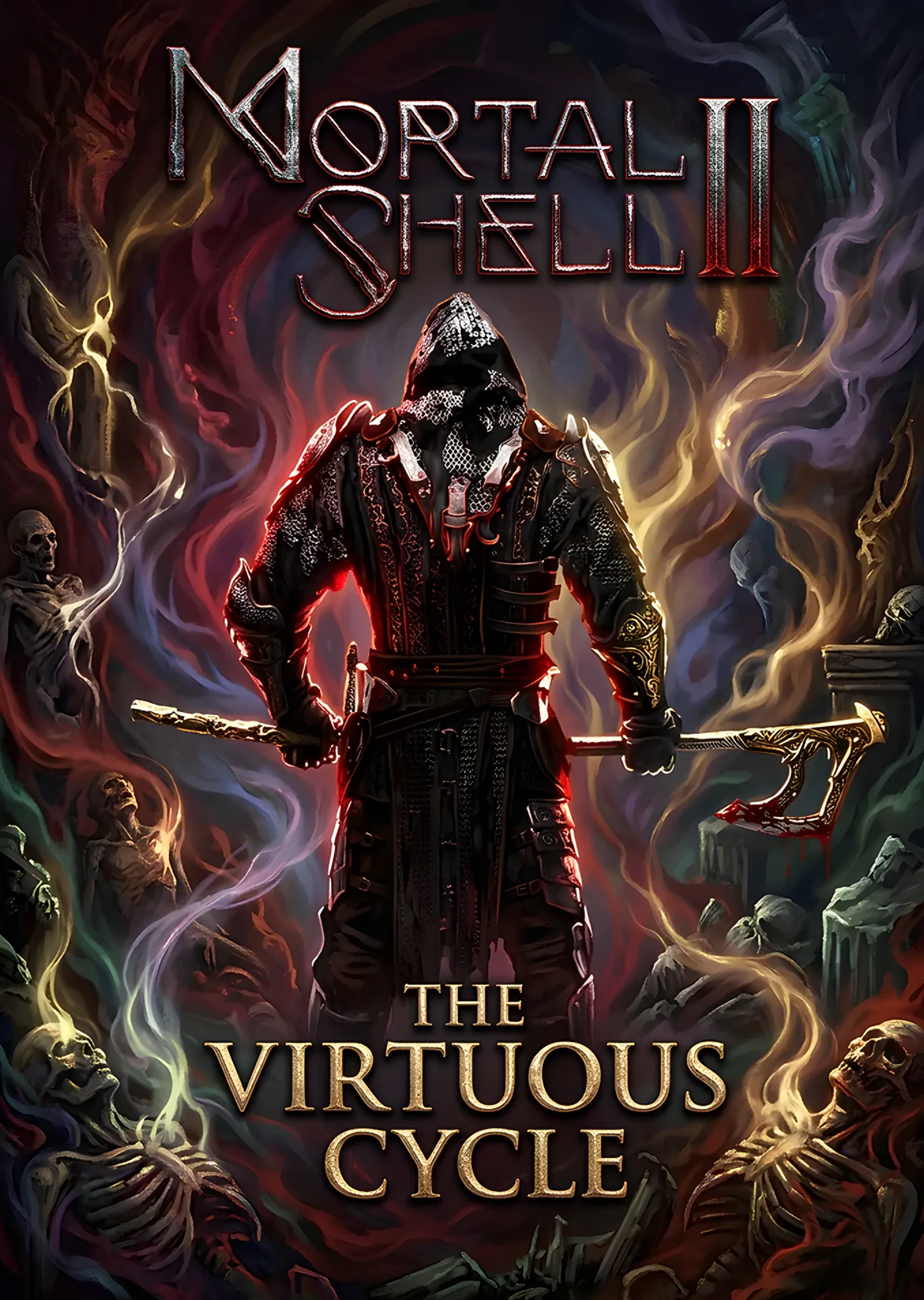 Mortal Shell II: Girift Süslemede Kapüşonlu Savaşçı metal tablo