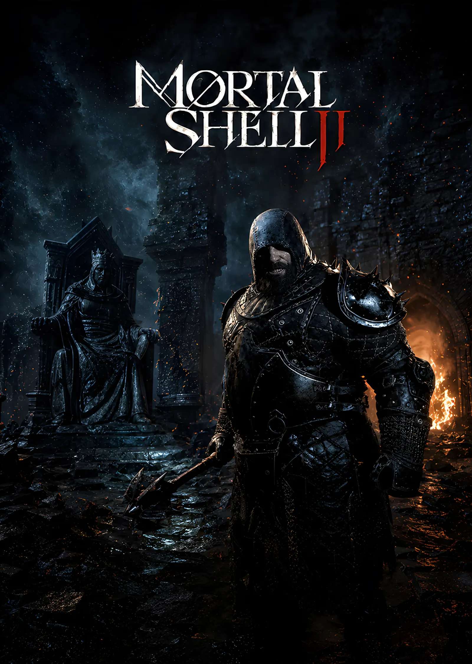 Mortal Shell II: Karanlık Bataklıkta İki Zırhlı metal tablo