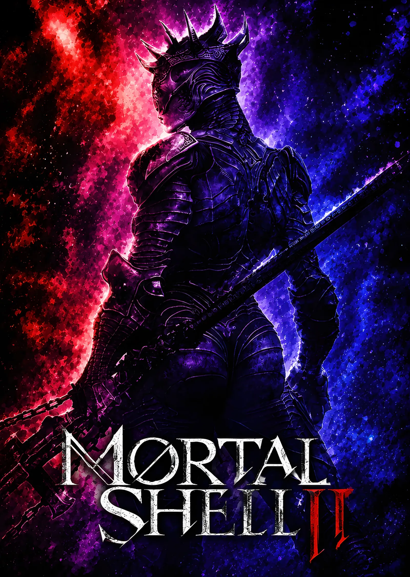 Mortal Shell II: Mor Bulutsuda Zırhlı Figür metal tablo