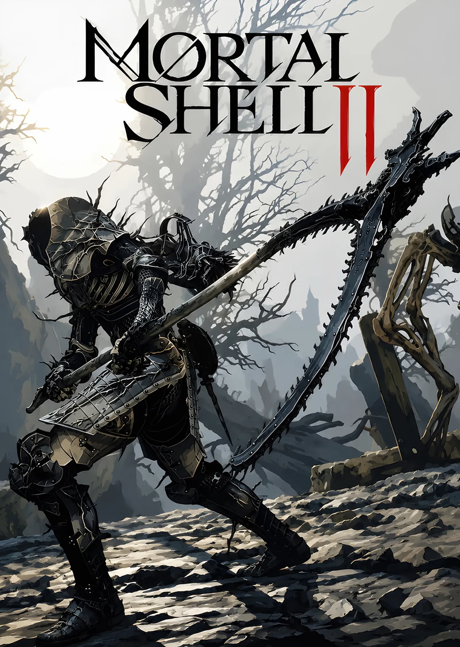 Mortal Shell II: Testere Kılıçlı Şövalye metal tablo