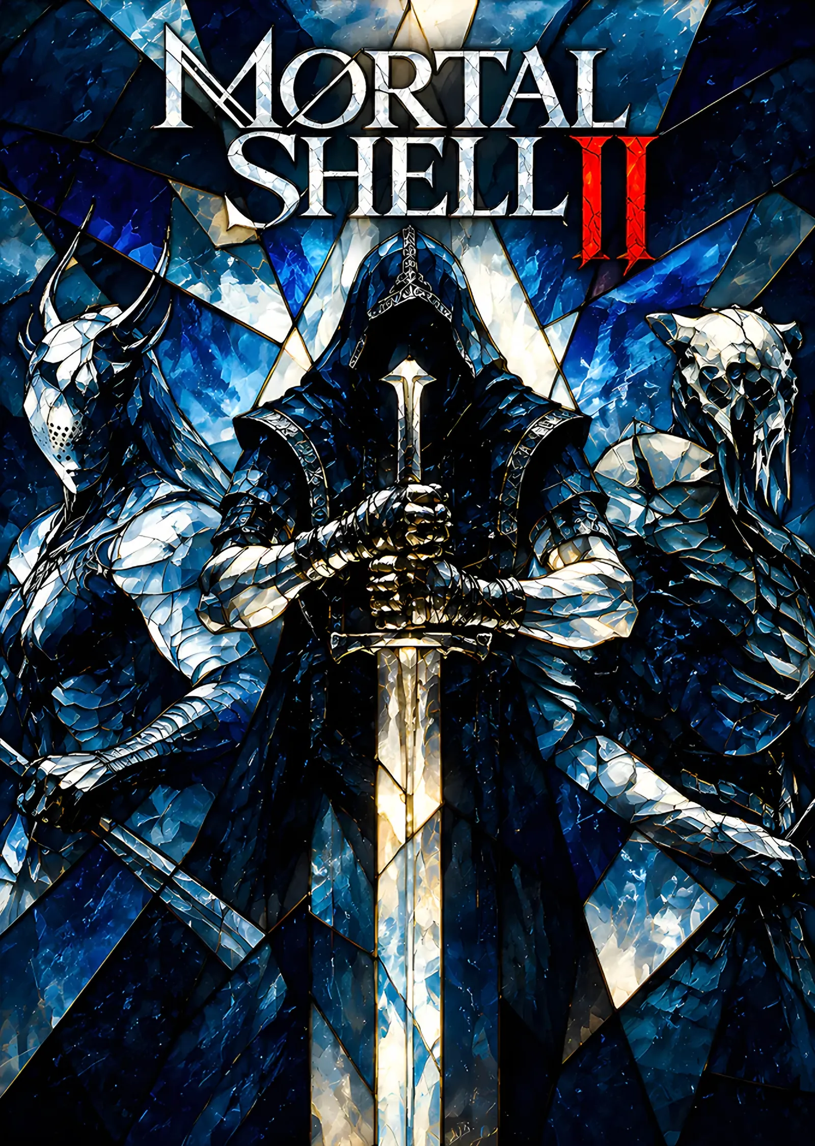 Mortal Shell II: Vitrayda Yükselen Kılıç metal tablo