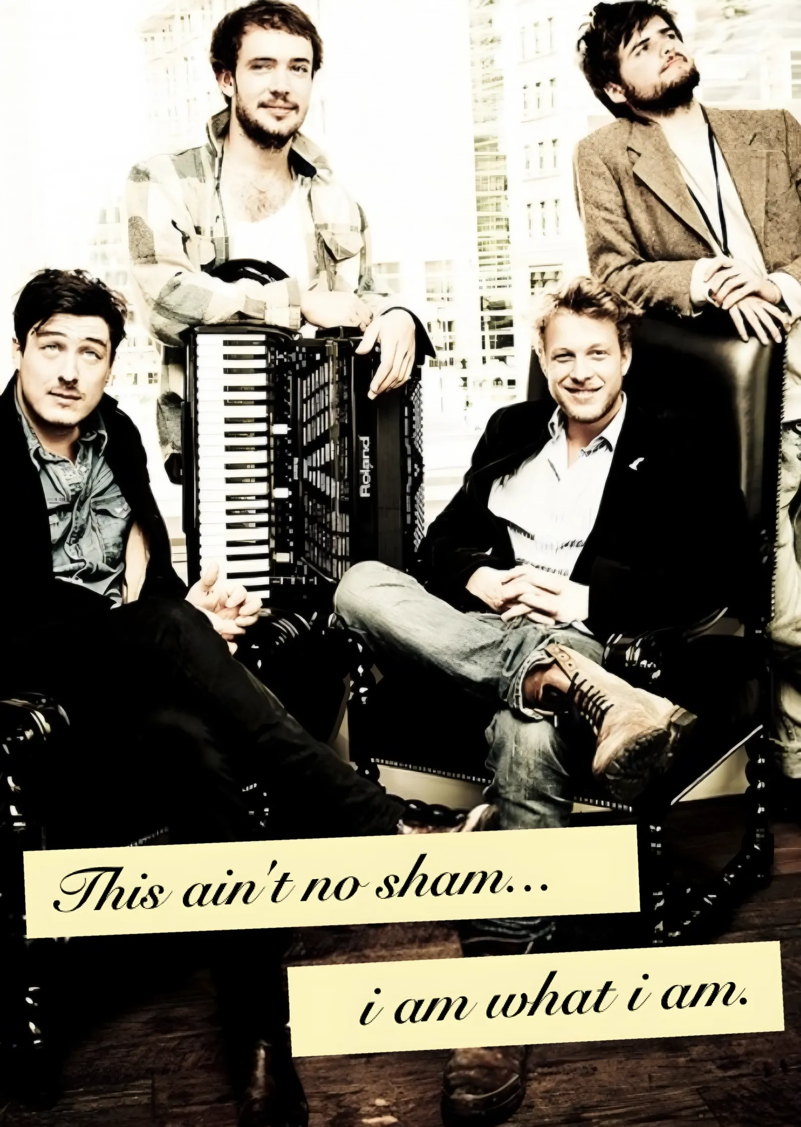 Mumford & Sons - This Ain't No Sham metal tablo
