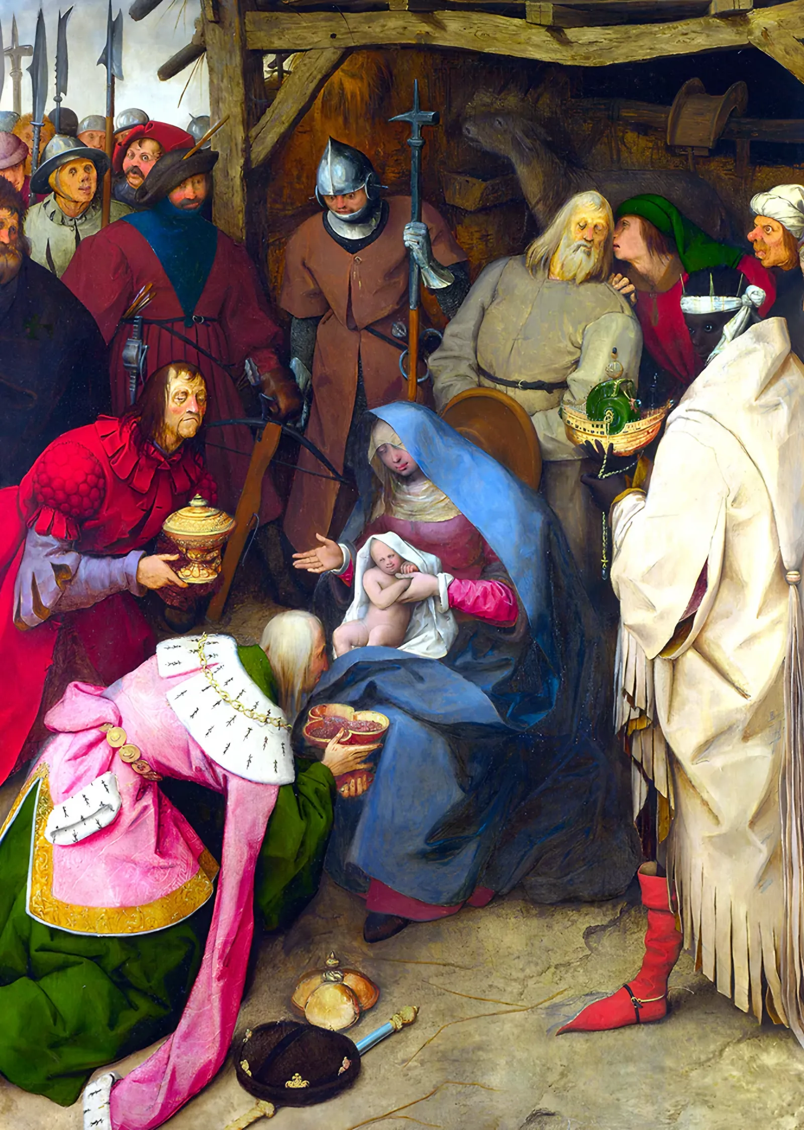 Müneccim Kralların Tapınması - Pieter Bruegel the Elder metal tablo