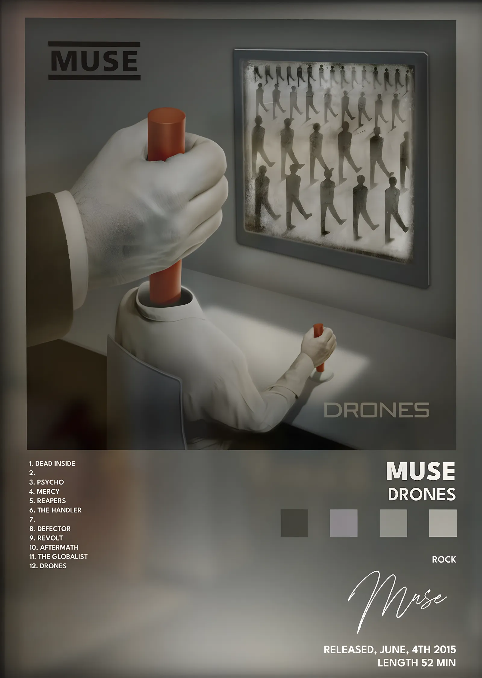 Muse: Drones metal tablo