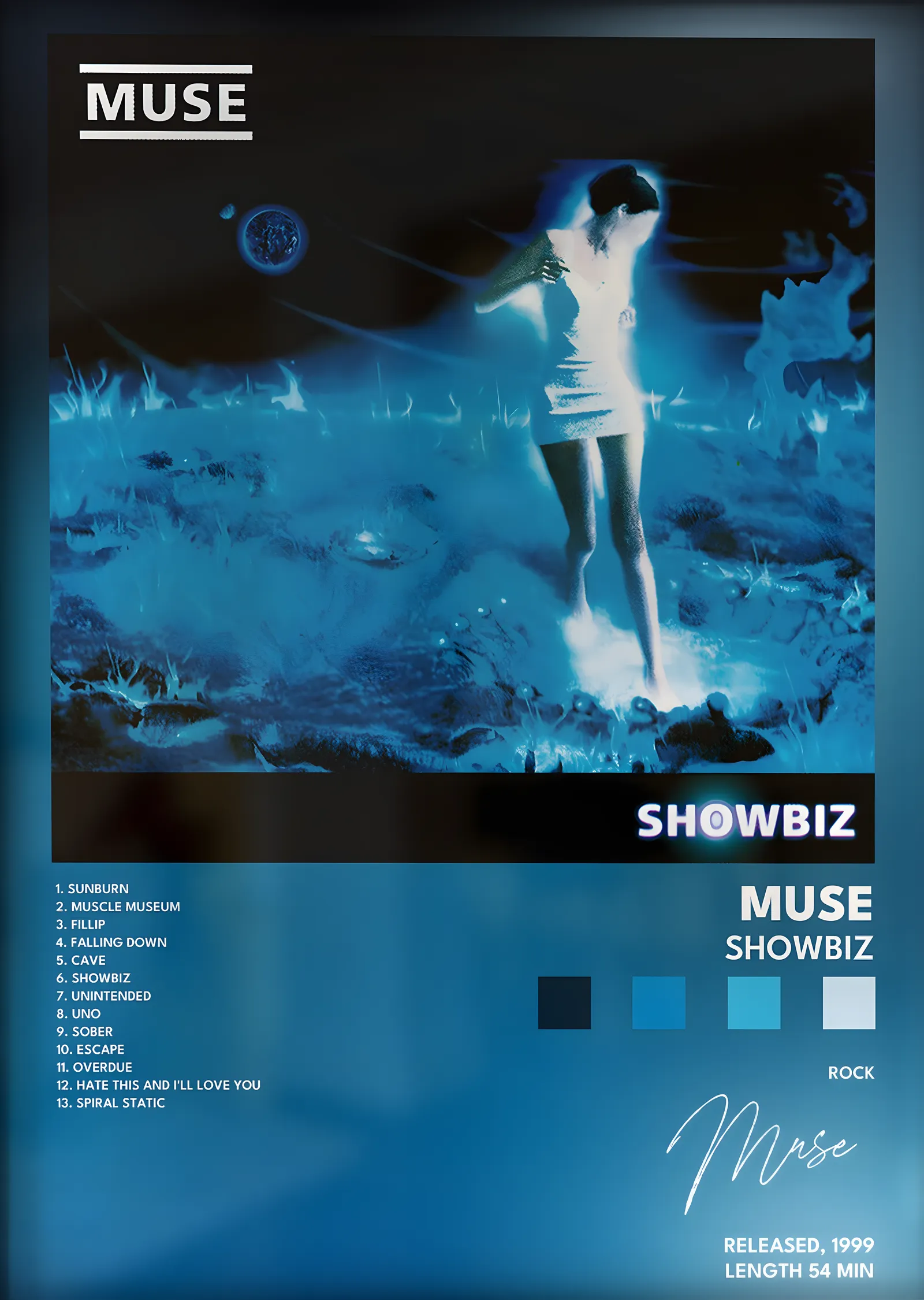 Muse: Showbiz metal tablo