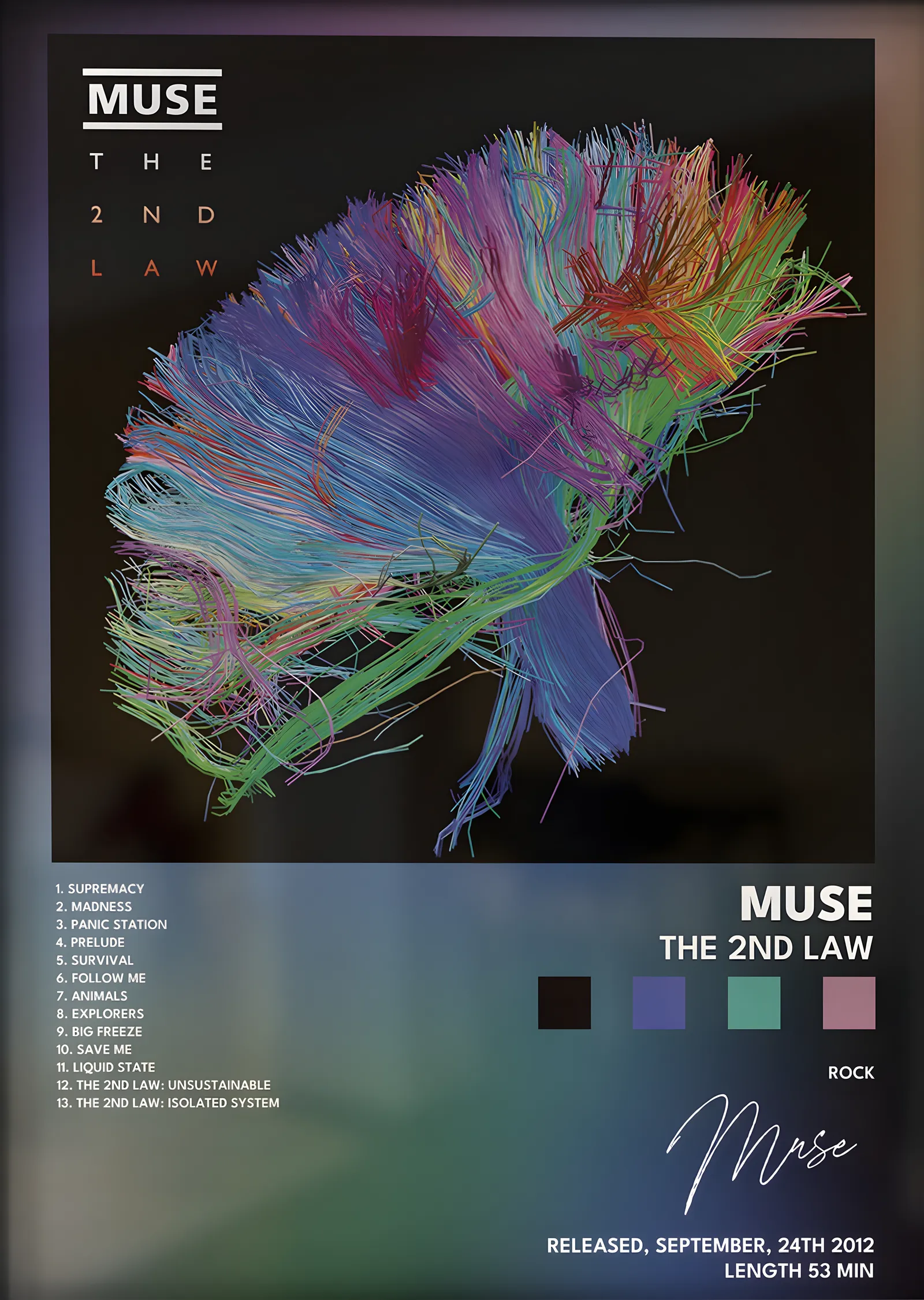 Muse: The 2nd Law metal tablo