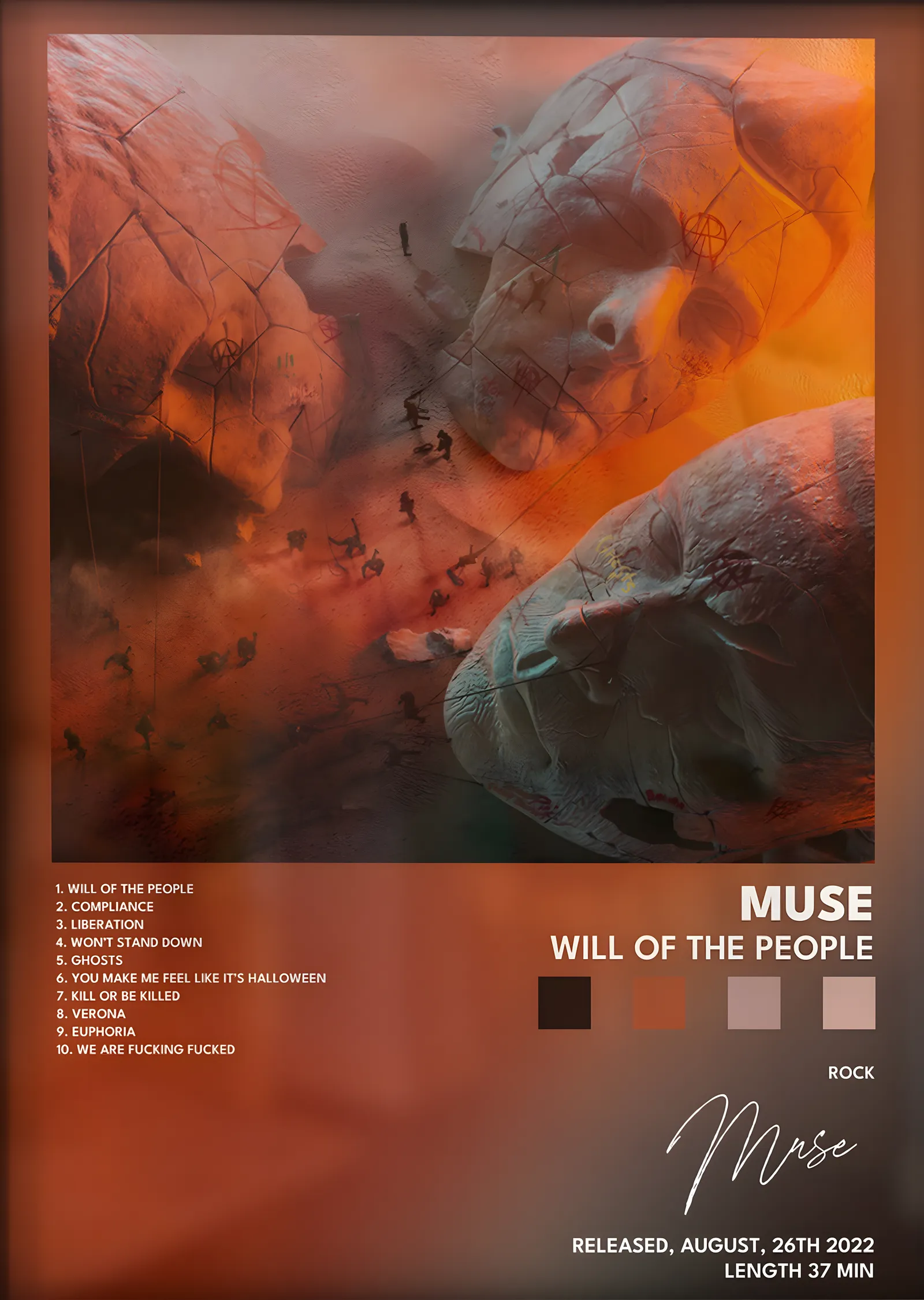 Muse: Will of the People metal tablo