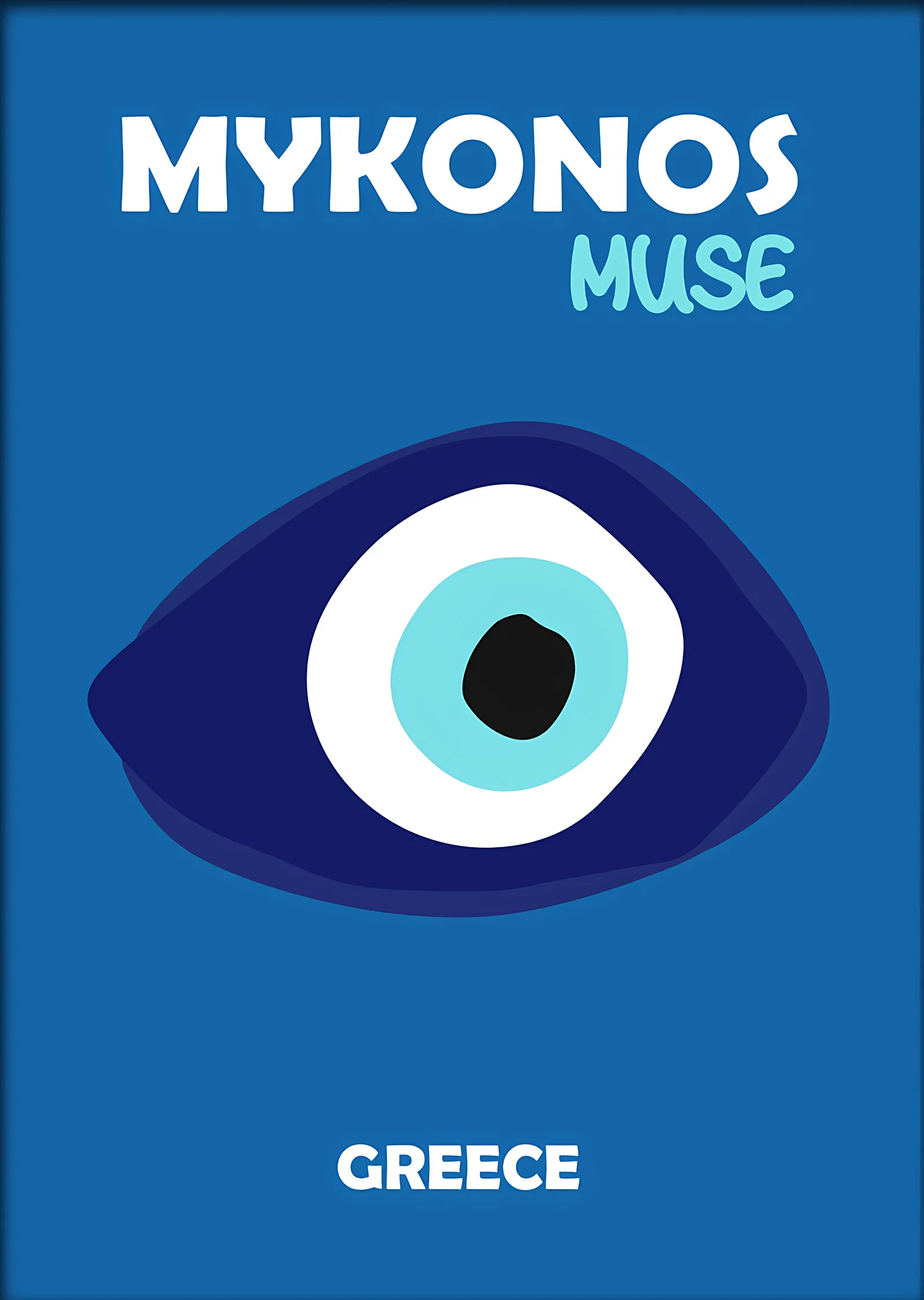 Mykonos Muse Yunanistan metal tablo