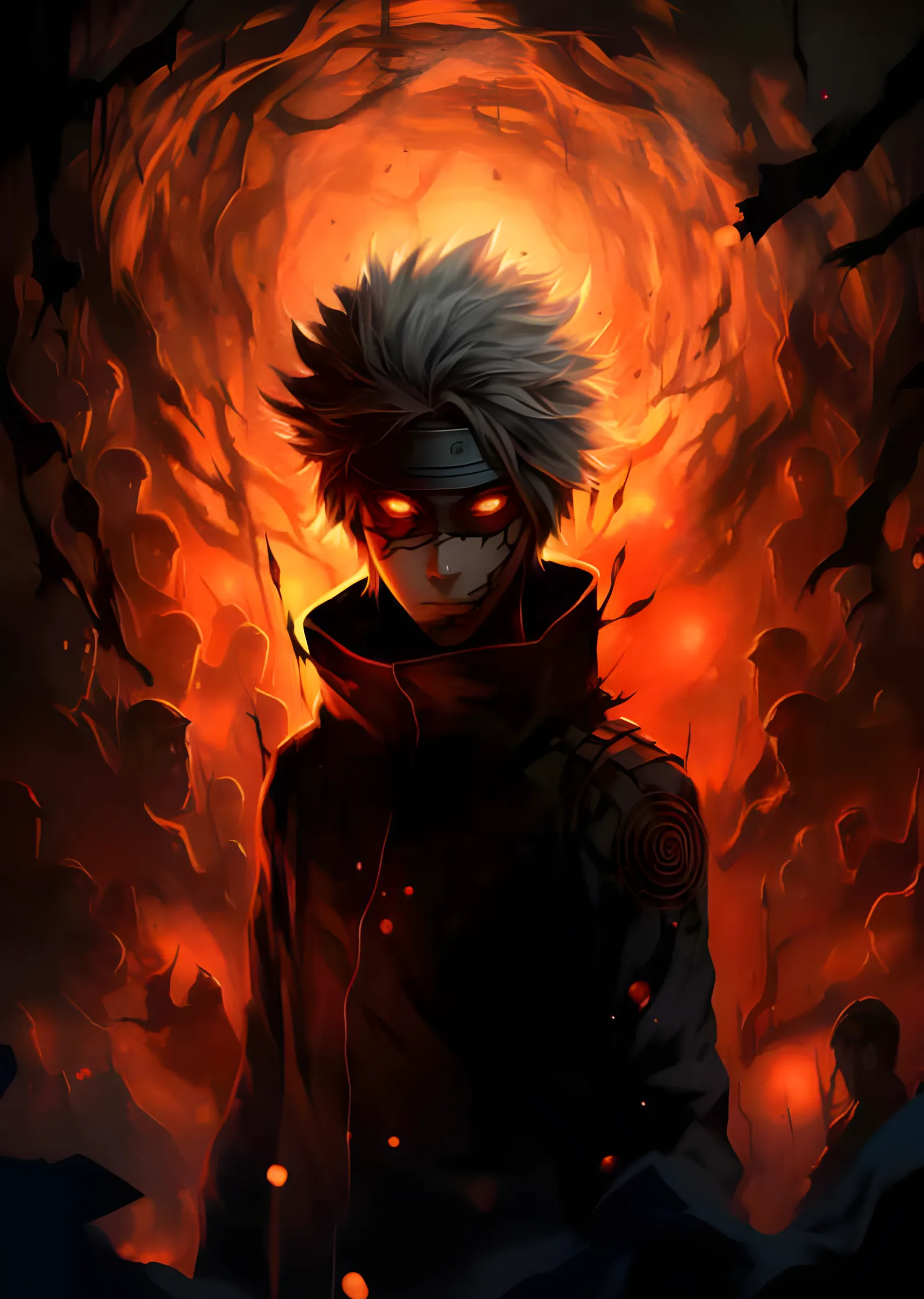 Naruto - Kızıl Çakra Tüneli metal tablo