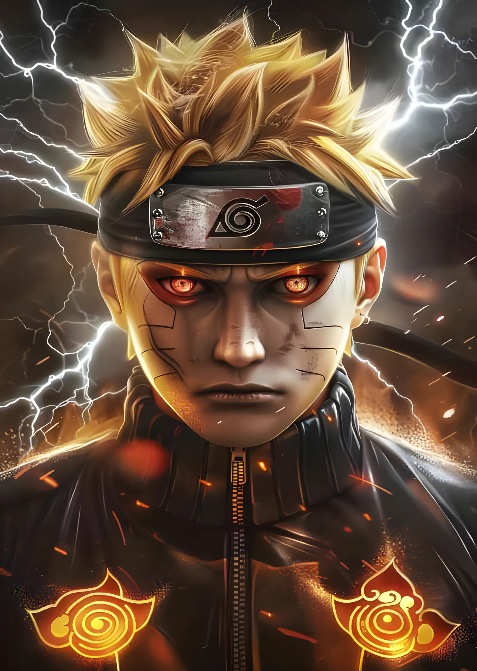 Naruto Uzumaki - Akatsuki Pelerini metal tablo