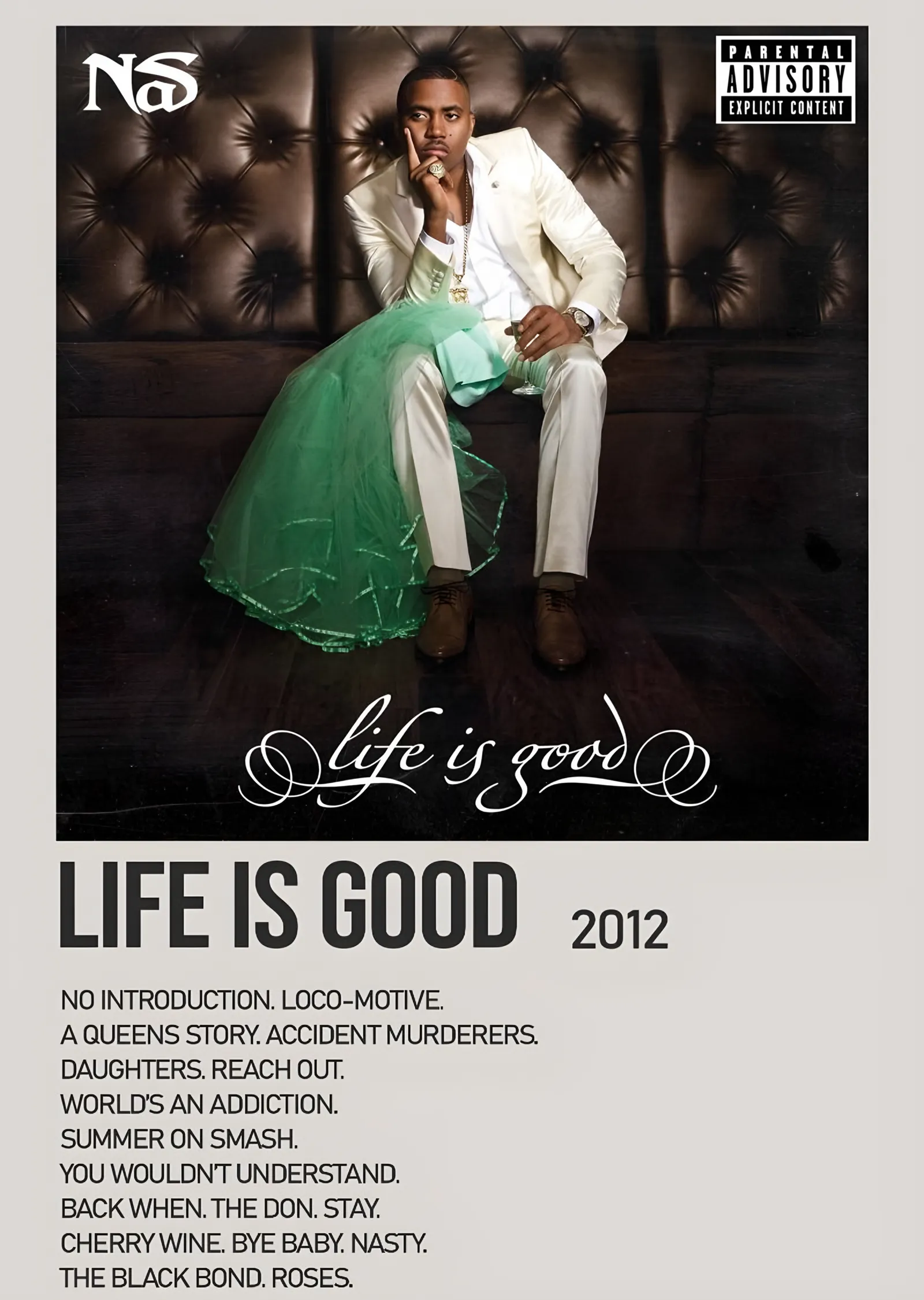 Nas - Life Is Good metal tablo
