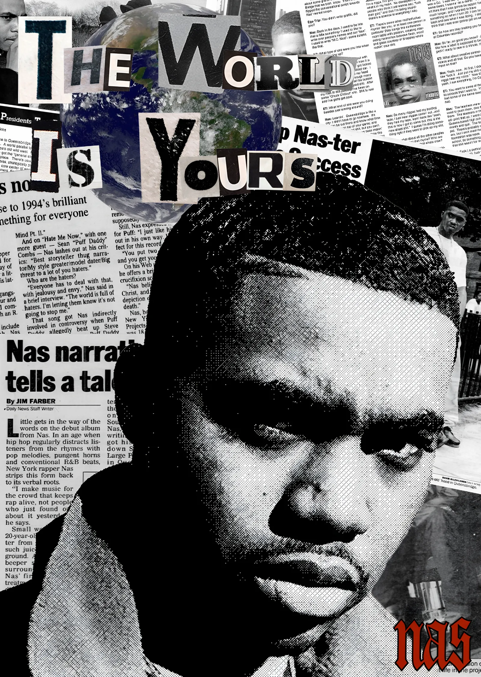 Nas - The World Is Yours metal tablo