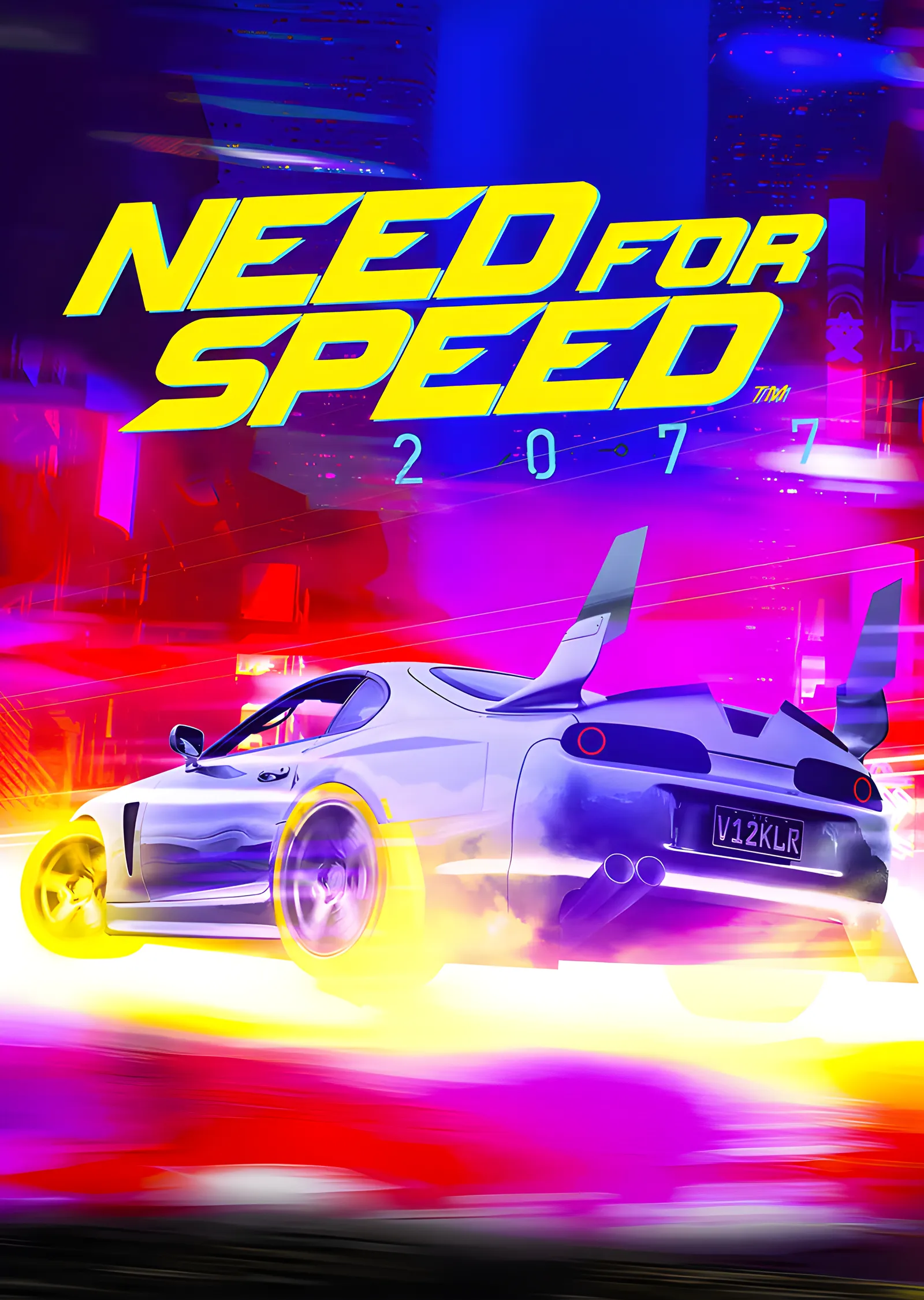 Need for Speed 2077 - Neon Şehir metal tablo