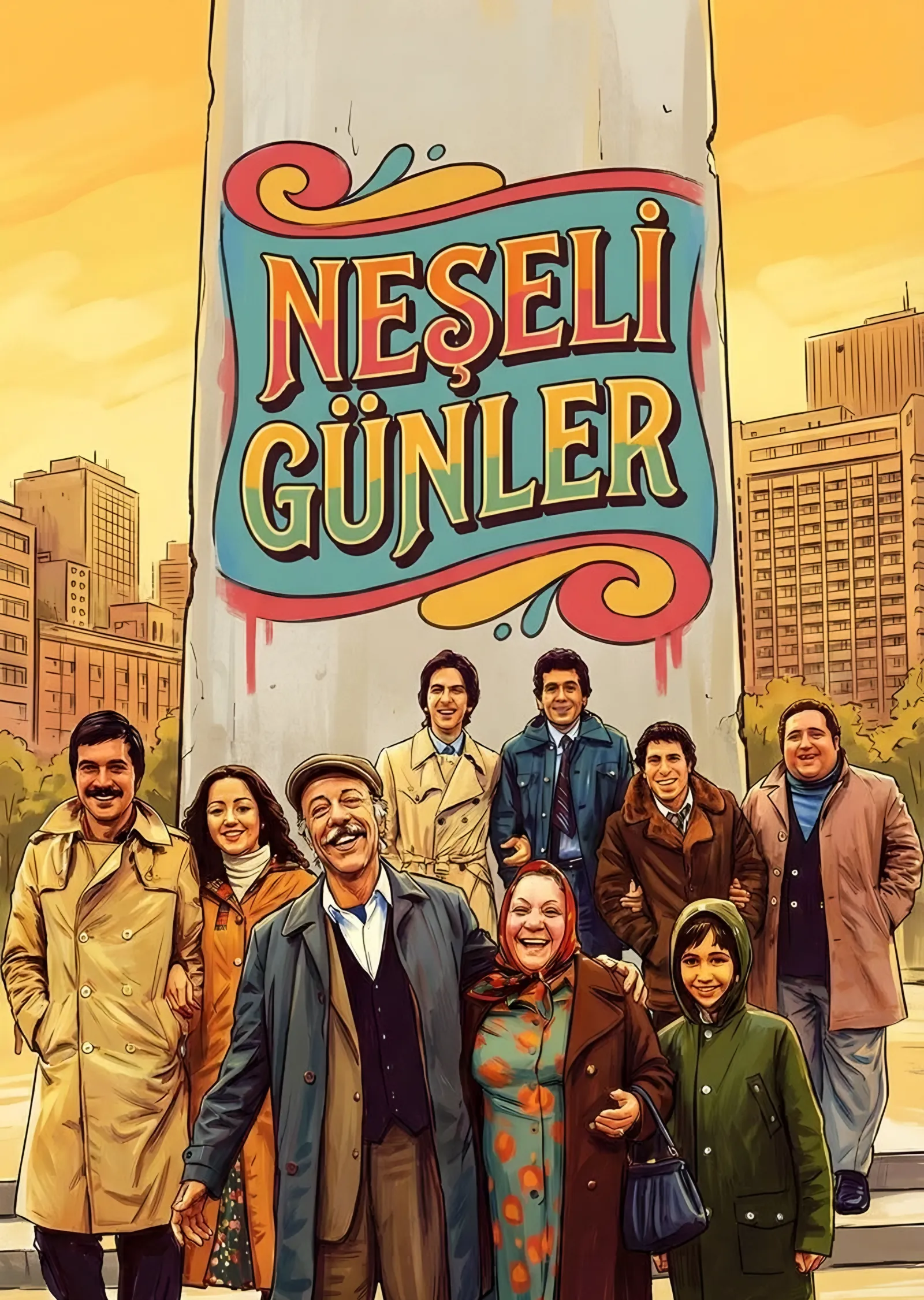 Neşeli Günler - Film Afişi metal tablo