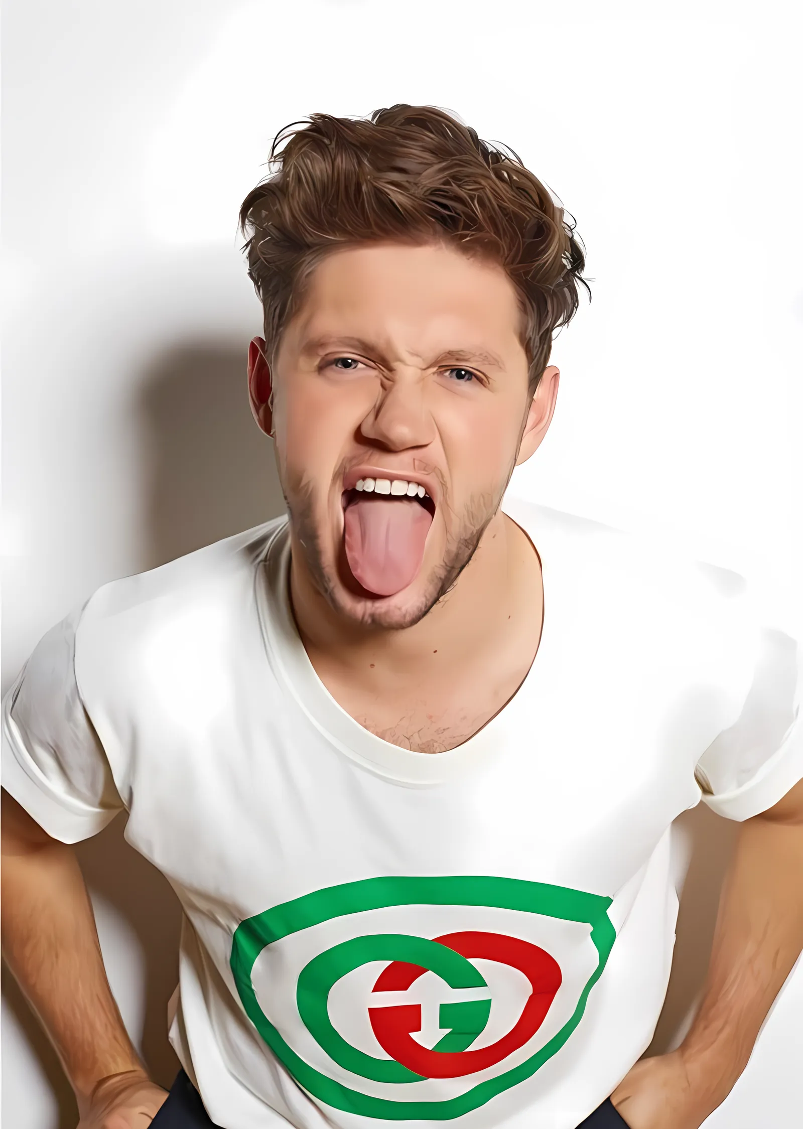 Niall Horan: Dil Çıkarma Pozu metal tablo