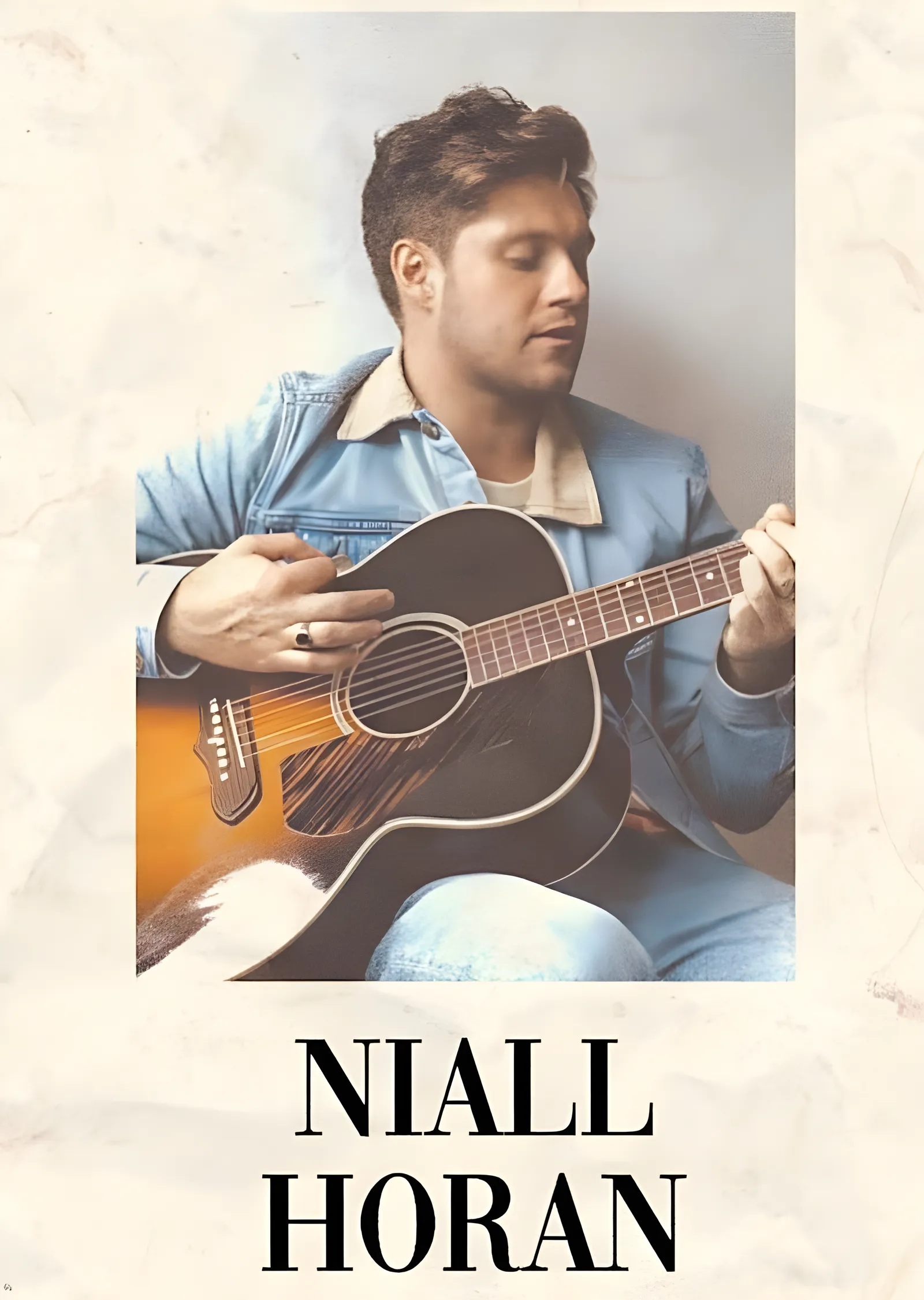 Niall Horan: Krem Zeminde Akustik metal tablo