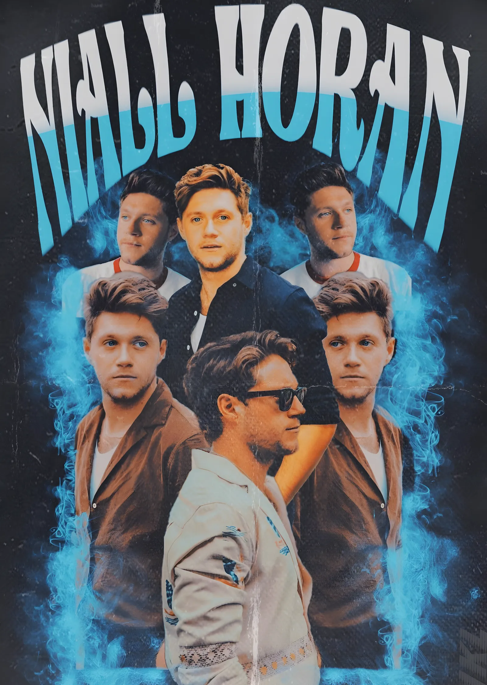 Niall Horan: Vintage Bootleg Tişört Afişi metal tablo