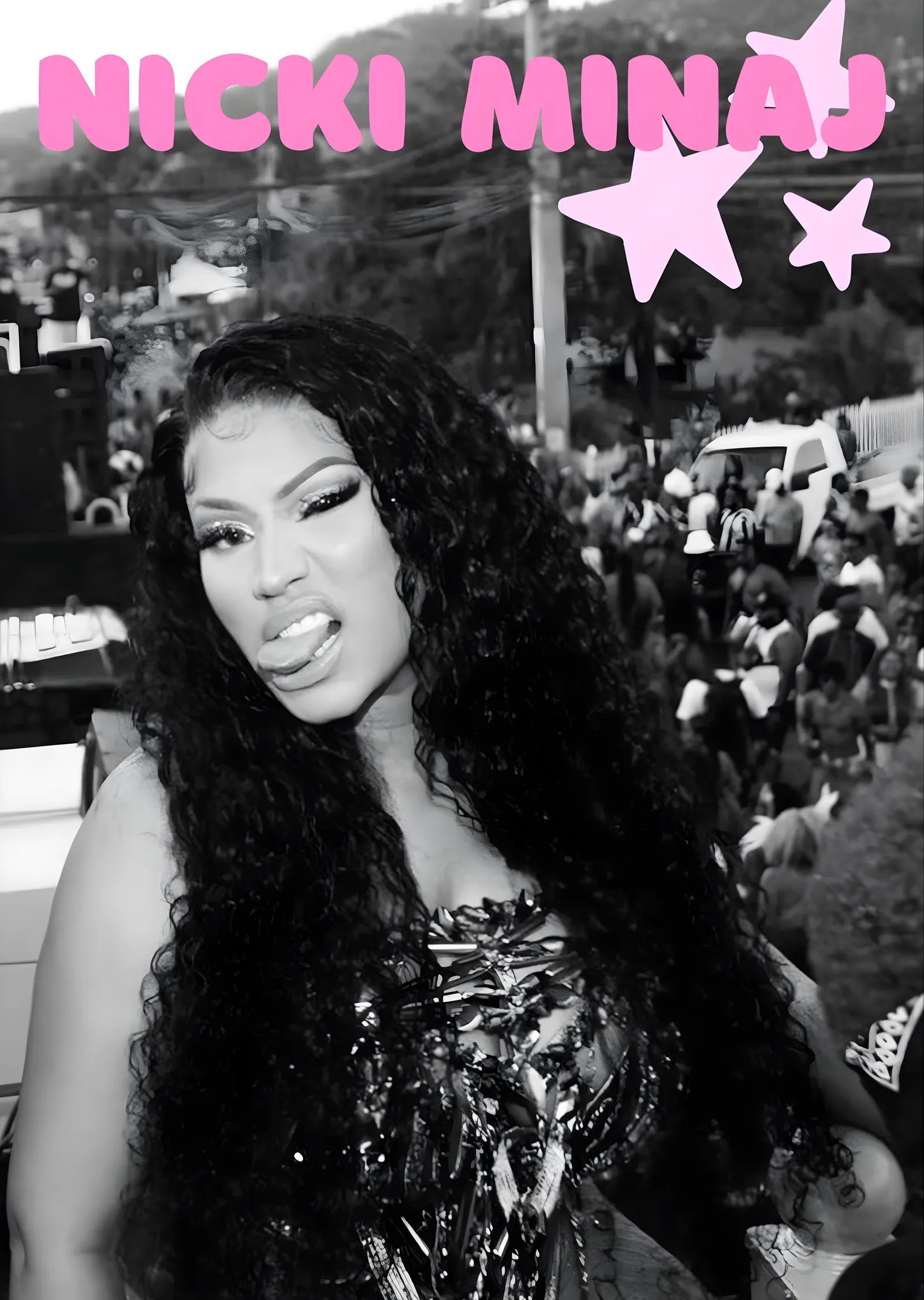 Nicki Minaj: Kalabalık Önünde Yıldız metal tablo