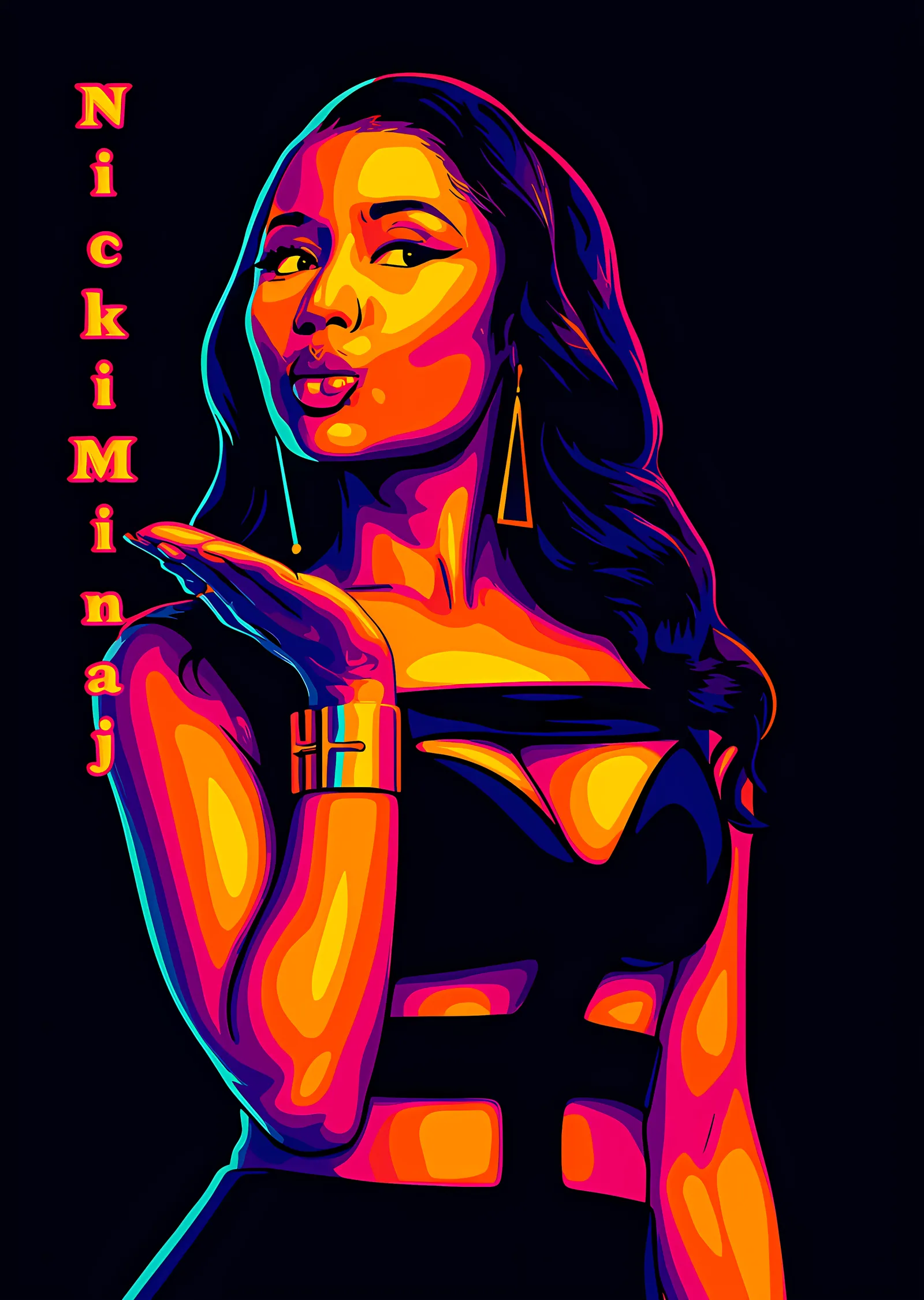 Nicki Minaj: Neon Öpücük metal tablo