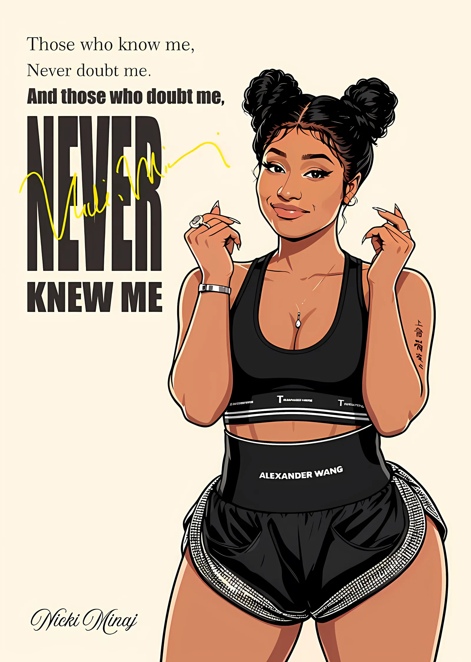 Nicki Minaj: Never Knew Me metal tablo