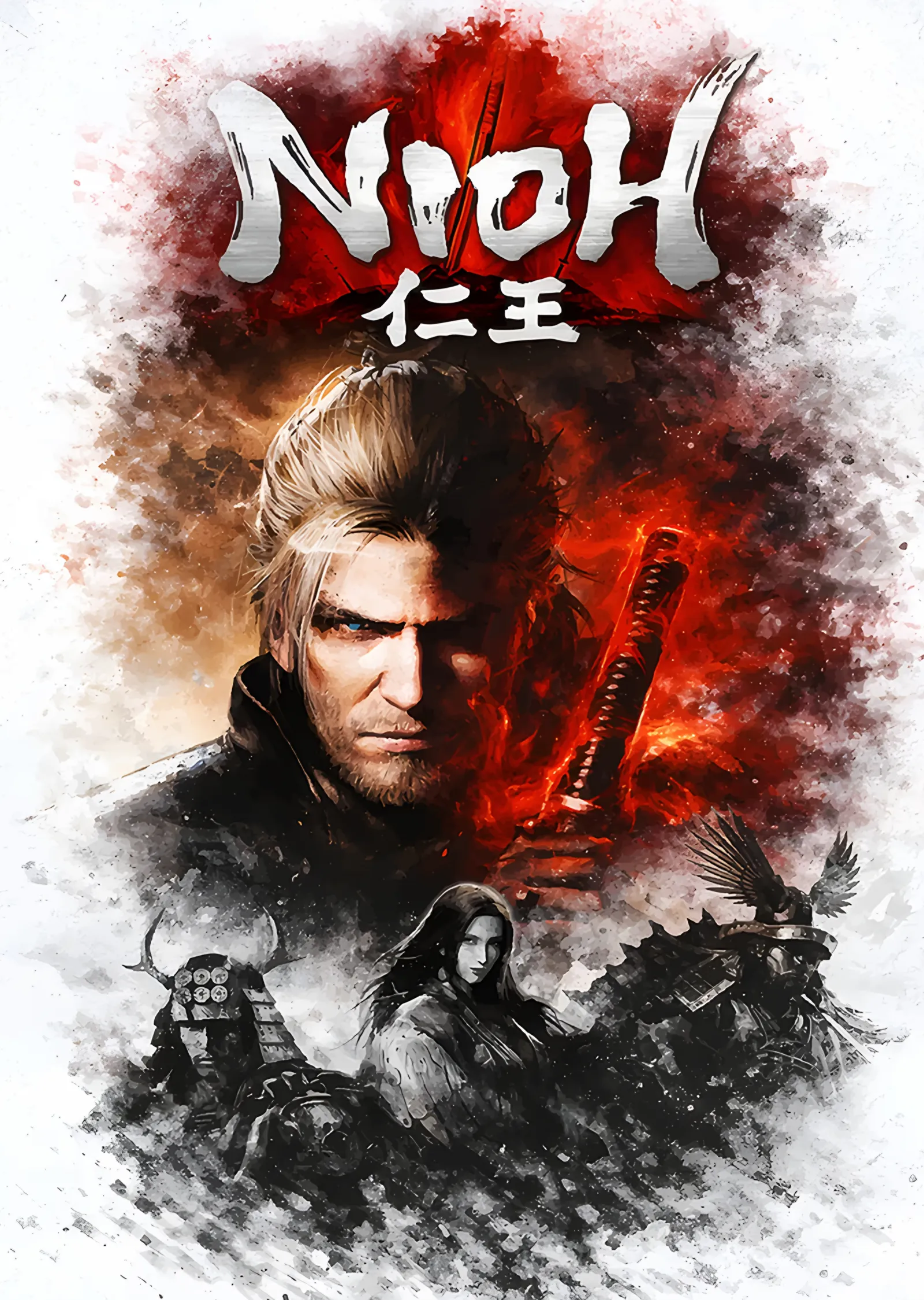 Nioh: Kızıl Sıçramada Samuray Savaşçısı metal tablo
