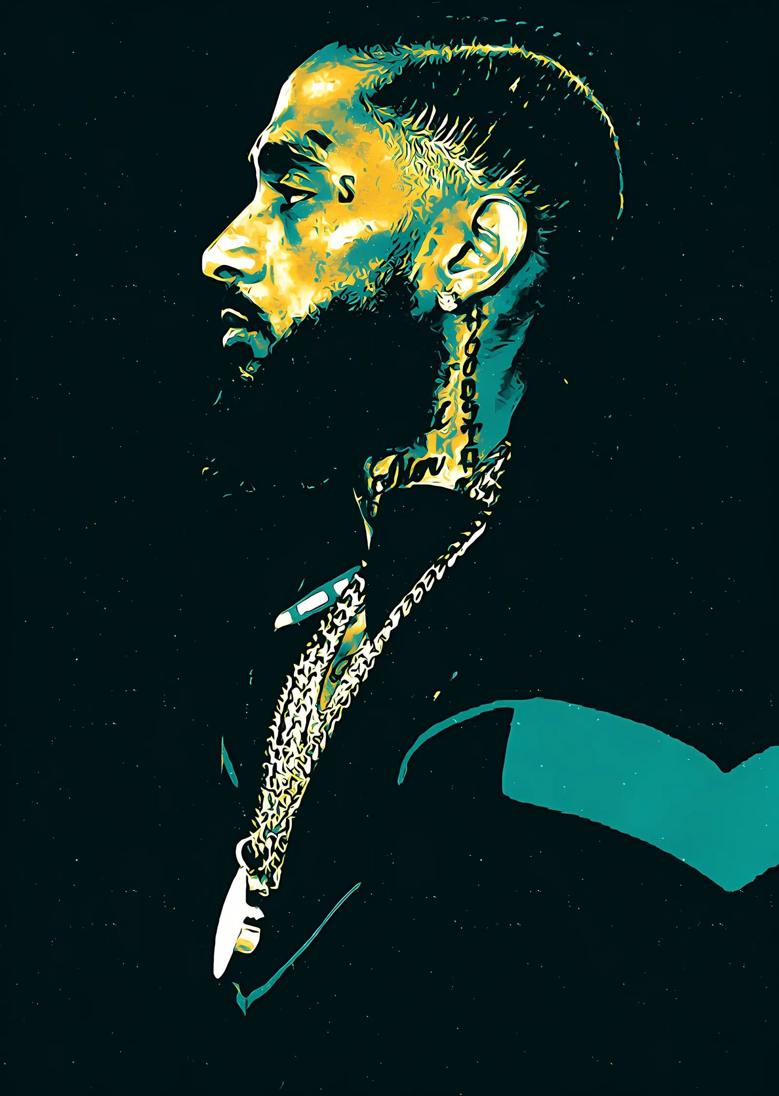 Nipsey Hussle: Neon Profil metal tablo