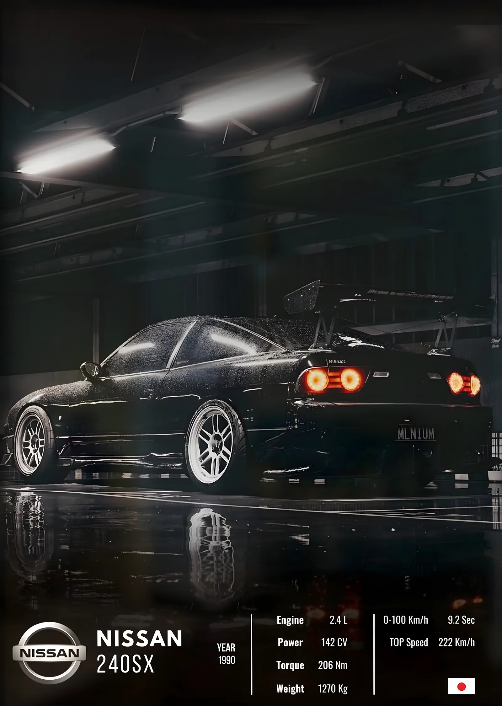 Nissan 240SX: Garaj metal tablo