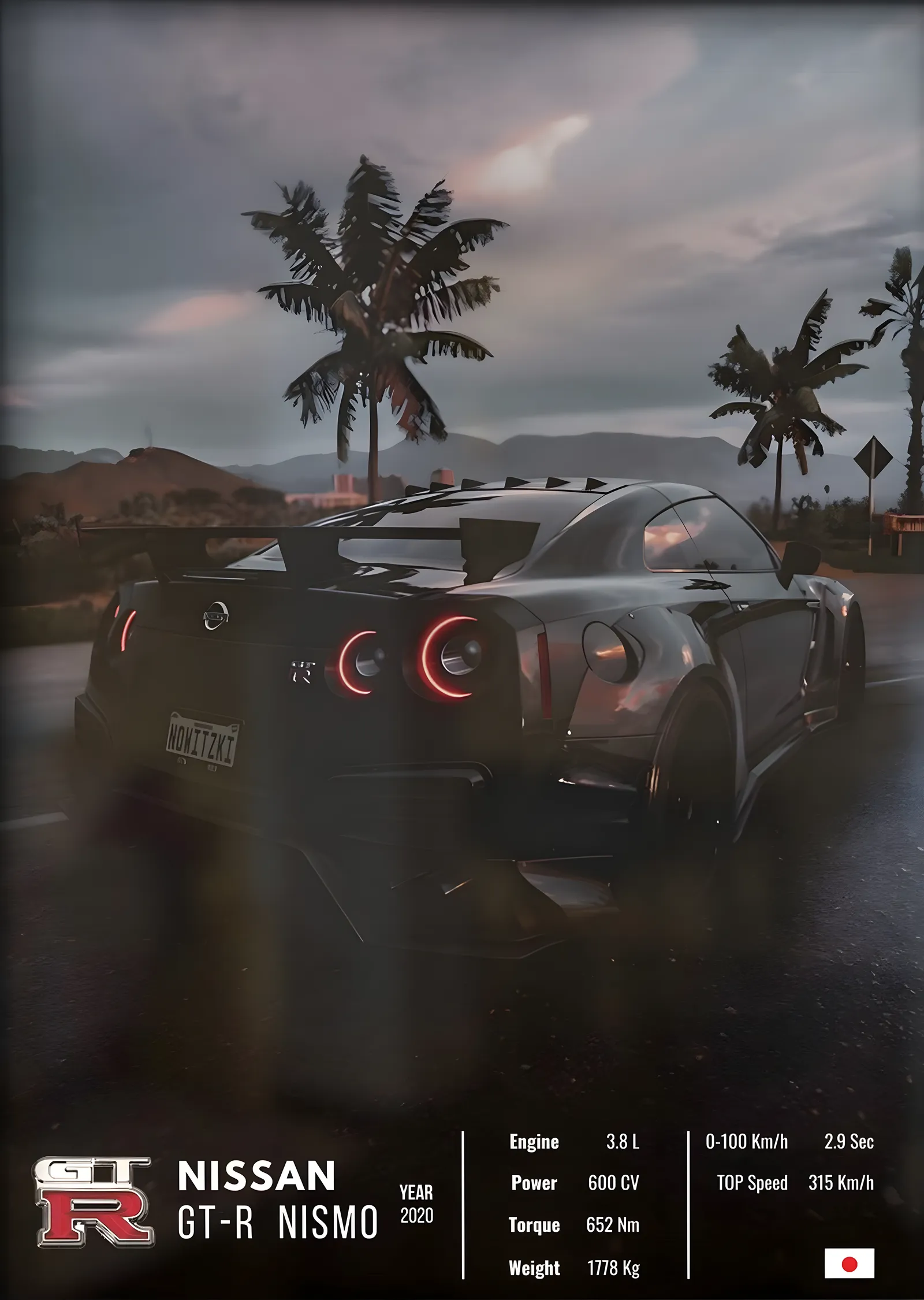 Nissan GT-R Nismo (Teknik Föy) metal tablo