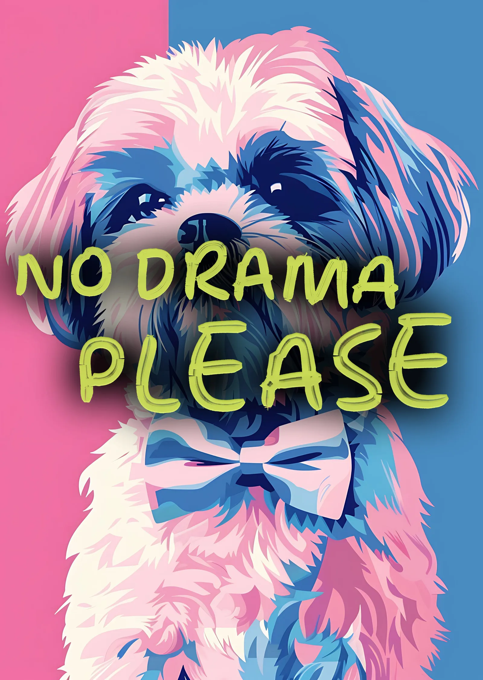No Drama Please metal tablo