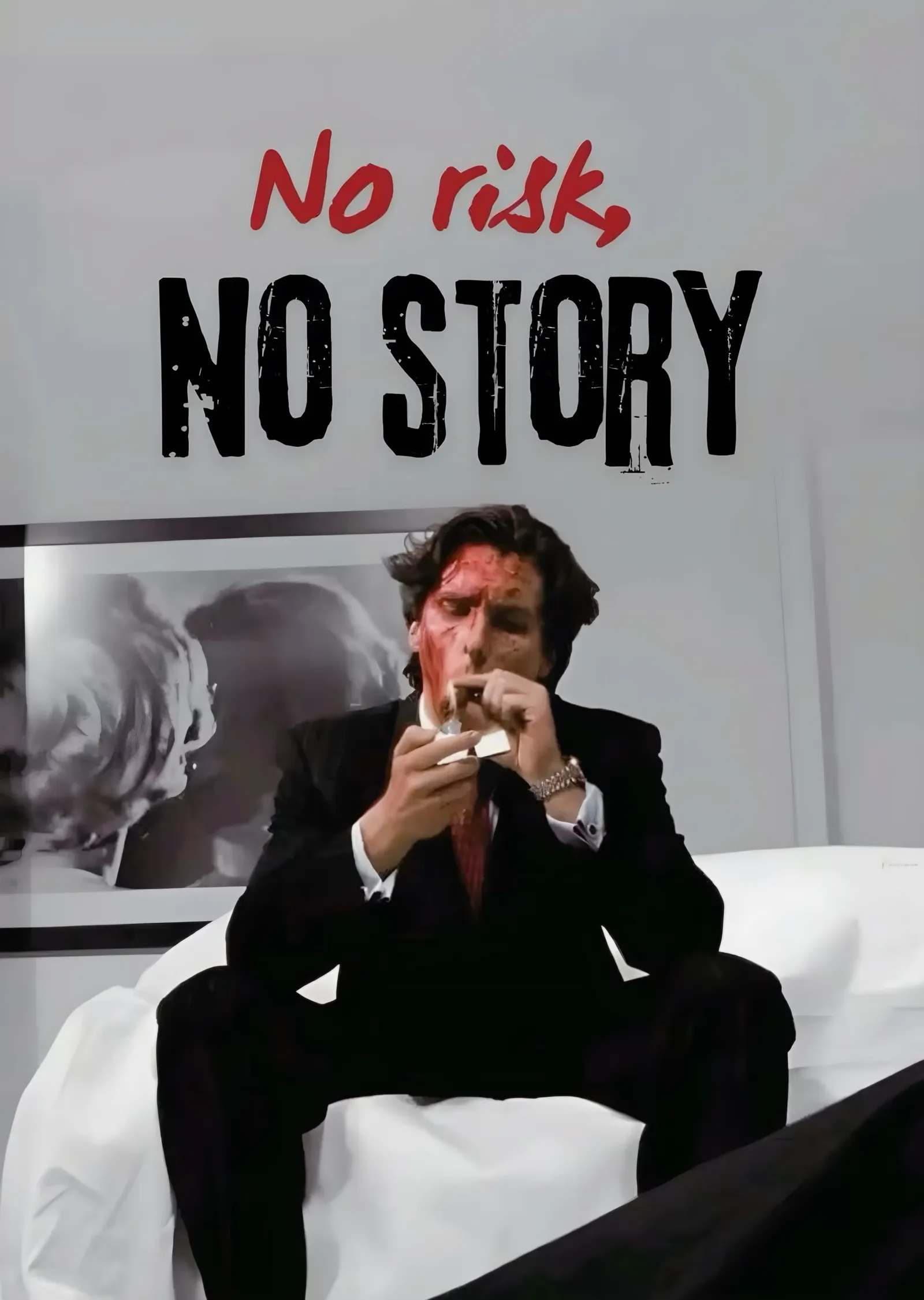 American Psycho - No Risk No Story metal tablo