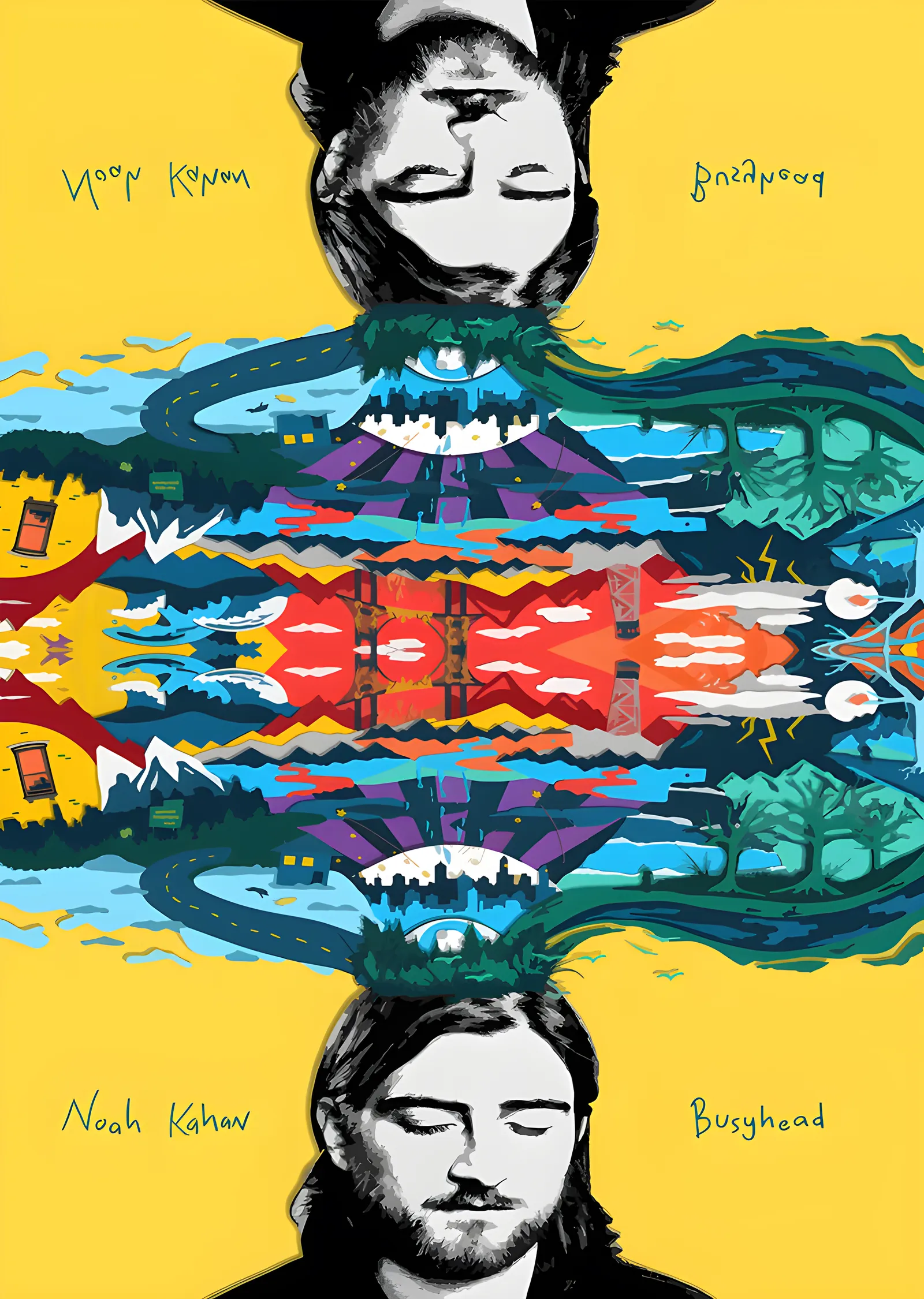 Noah Kahan: Busyhead Sarı Kapak metal tablo