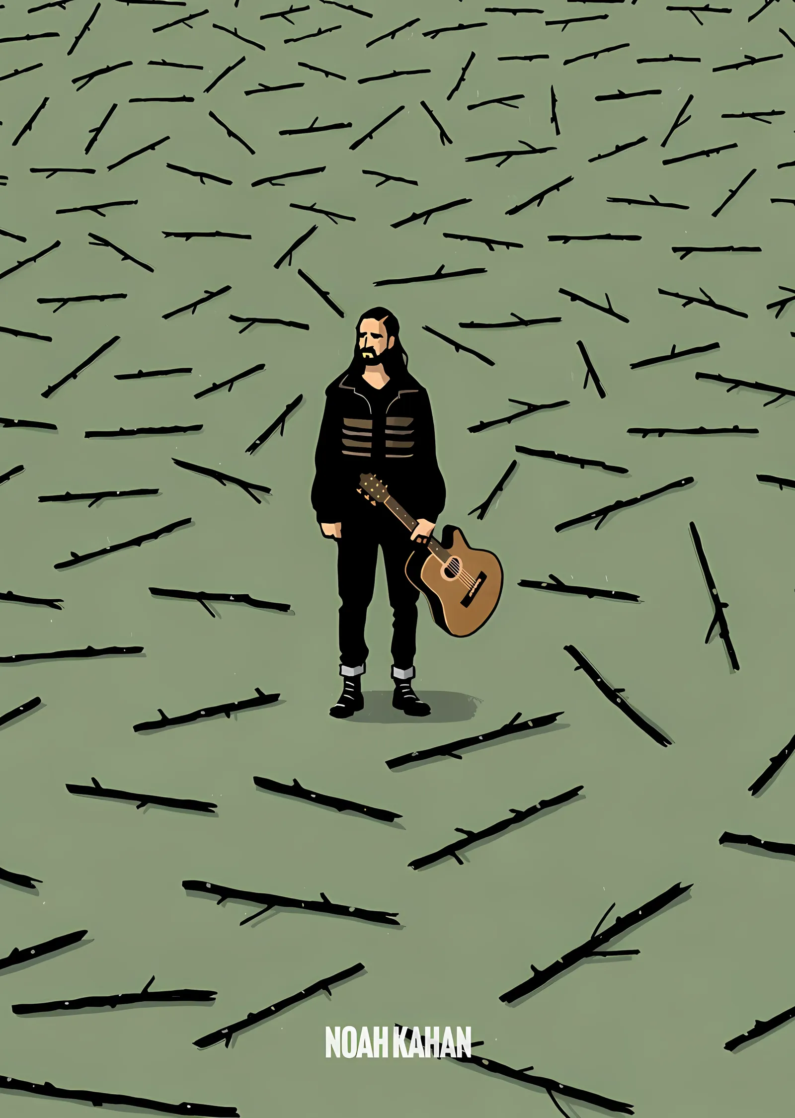Noah Kahan: Dallar Arasında metal tablo