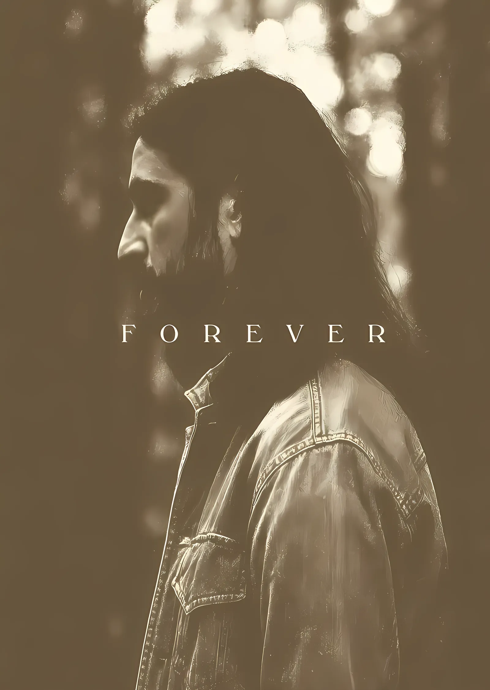 Noah Kahan: Forever Sepya Portre metal tablo
