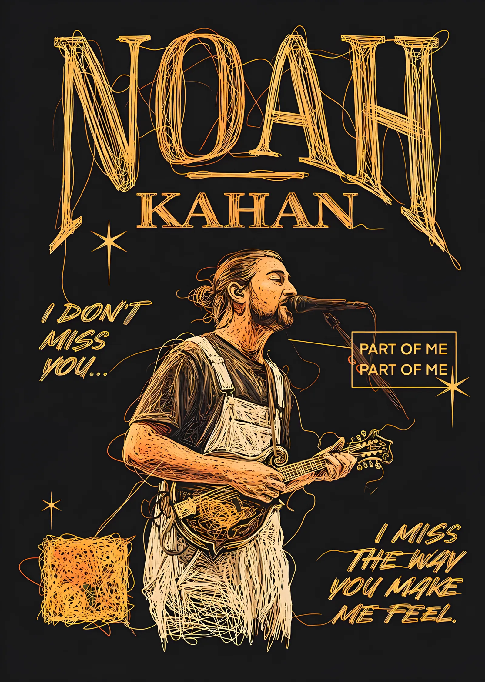 Noah Kahan: I Miss the Way You Make Me Feel metal tablo