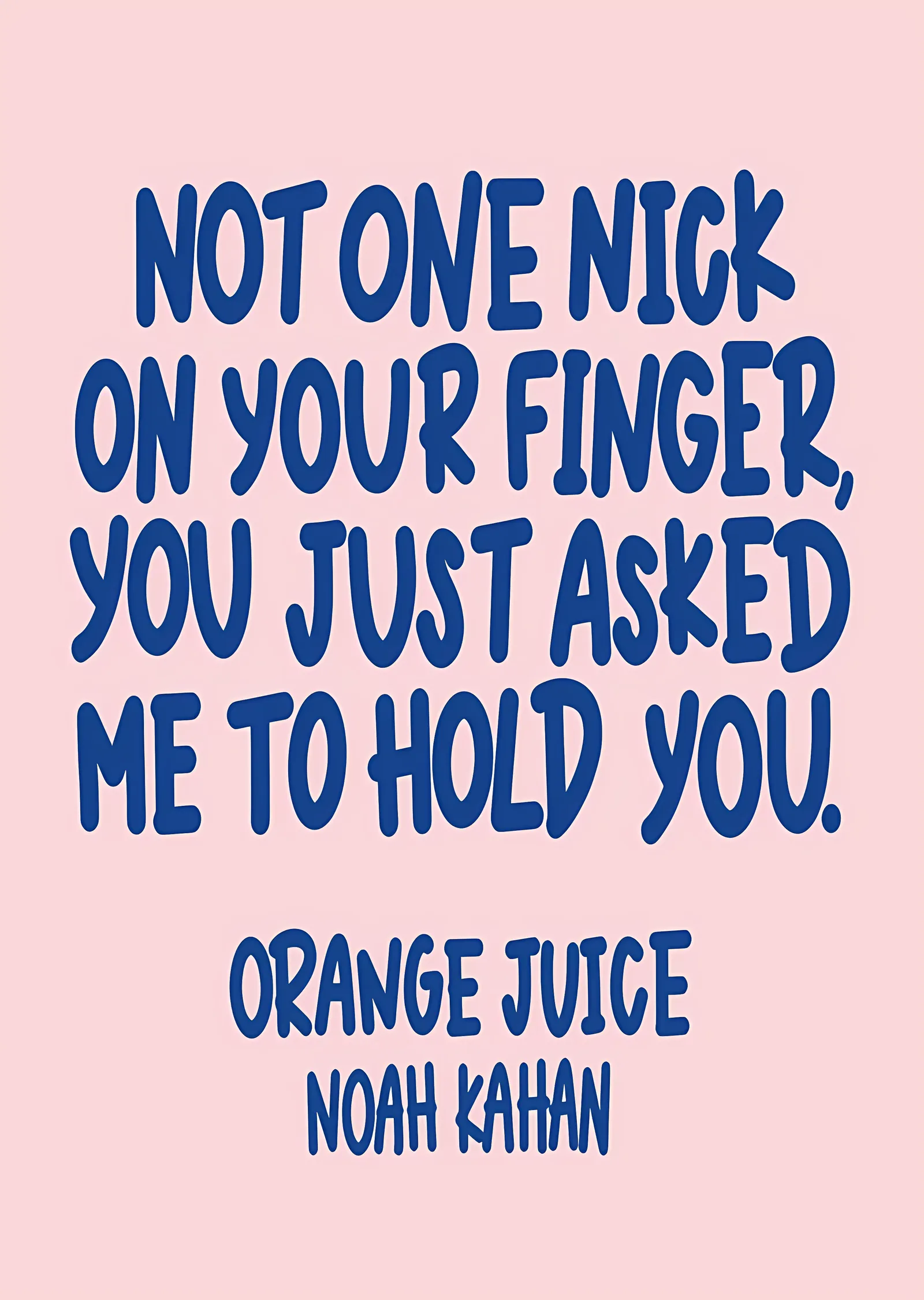 Noah Kahan: Orange Juice metal tablo