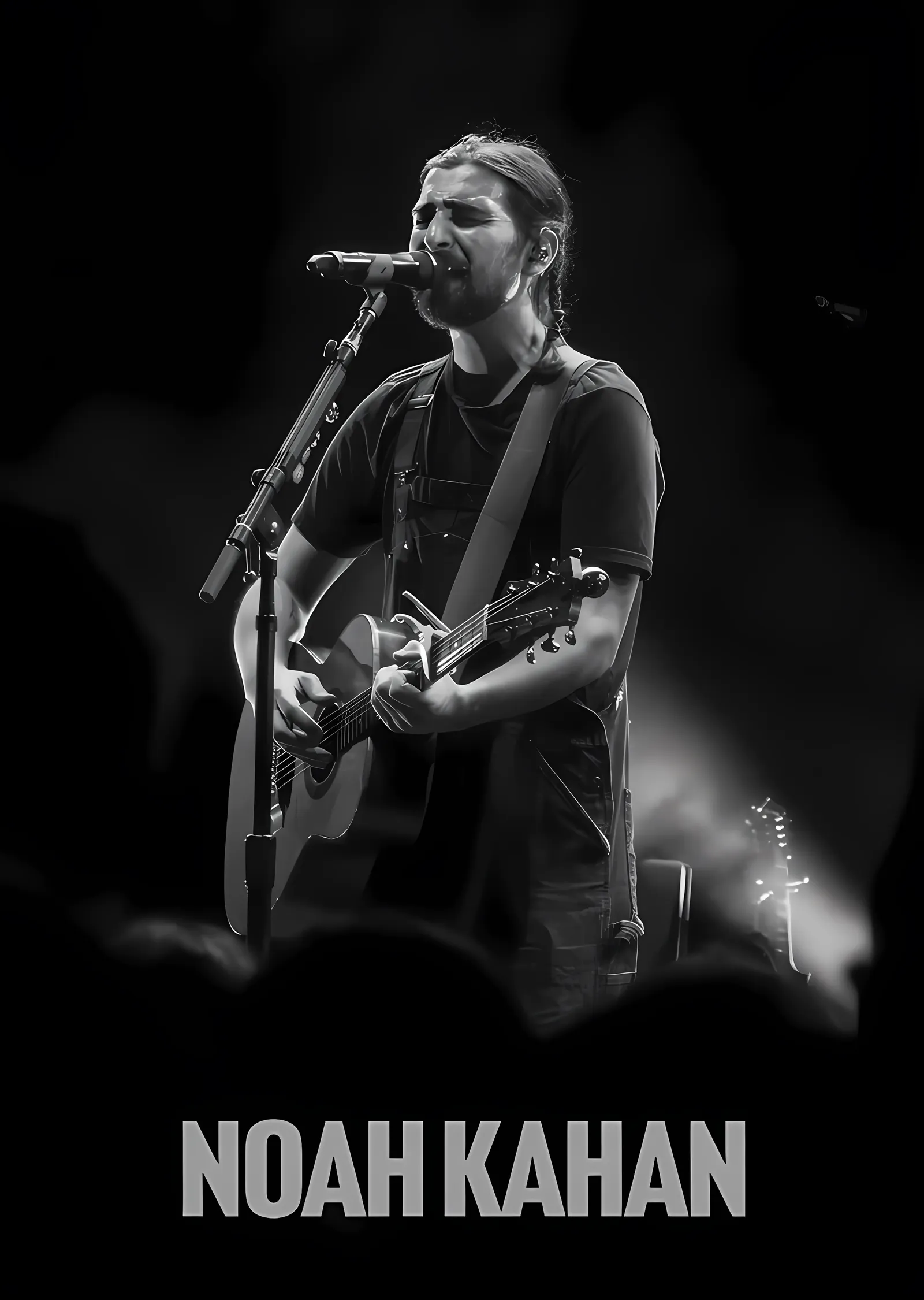 Noah Kahan: Siyah Beyaz Konser metal tablo